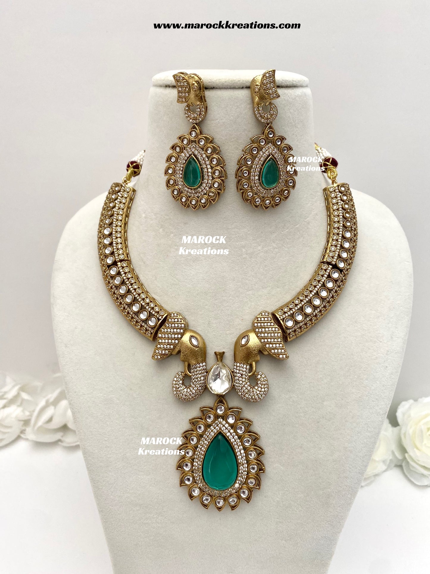 Eshita Sabyasachi inspired Premium Quality Moissanite Kundan Statement Necklace set