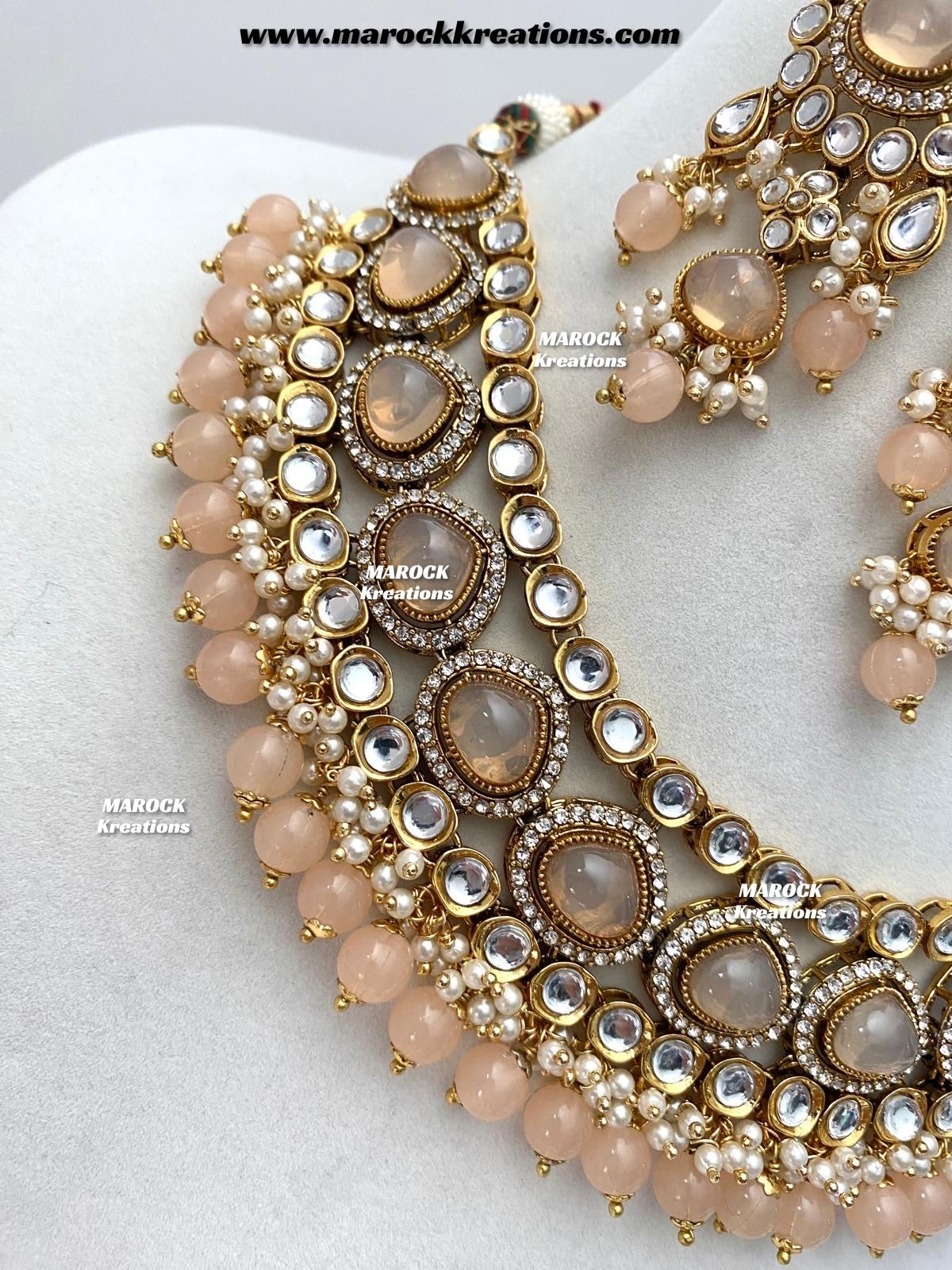 Harsha Premium Quality Kundan and Monalisa stone Statement Necklace set