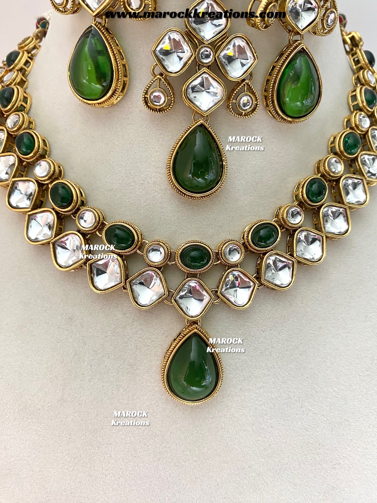 Romana Premium Quality Kundan Statement Necklace set