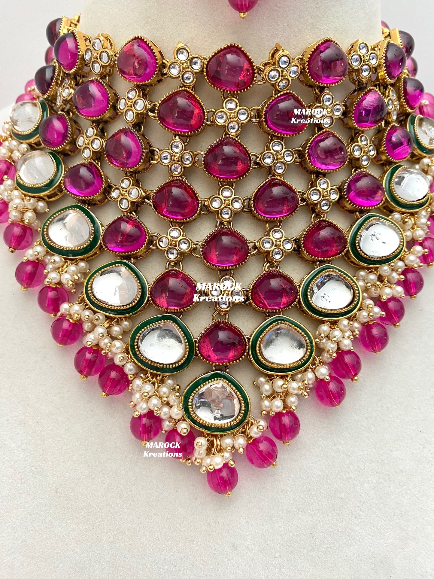 Connie Premium Quality Statement Kundan Necklace/Bridal set