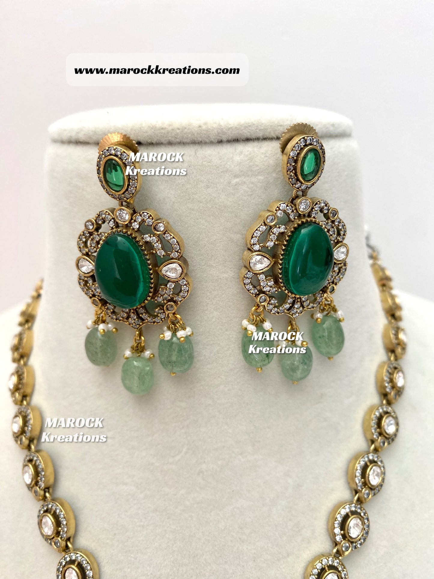Premium Quality Moissanite Kundan Necklace set