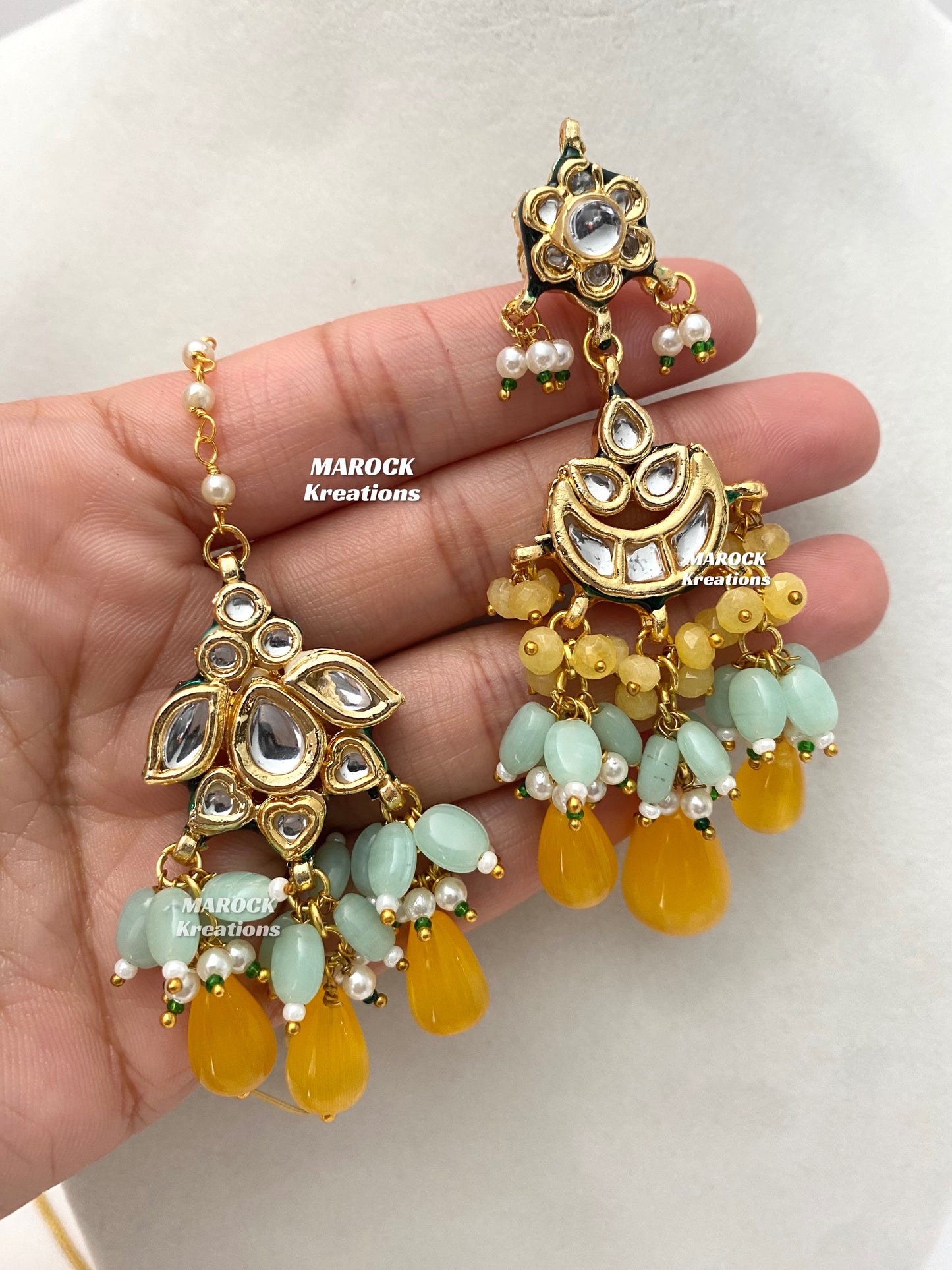 Brinda Premium Quality Kundan Meenakari Statement Choker set