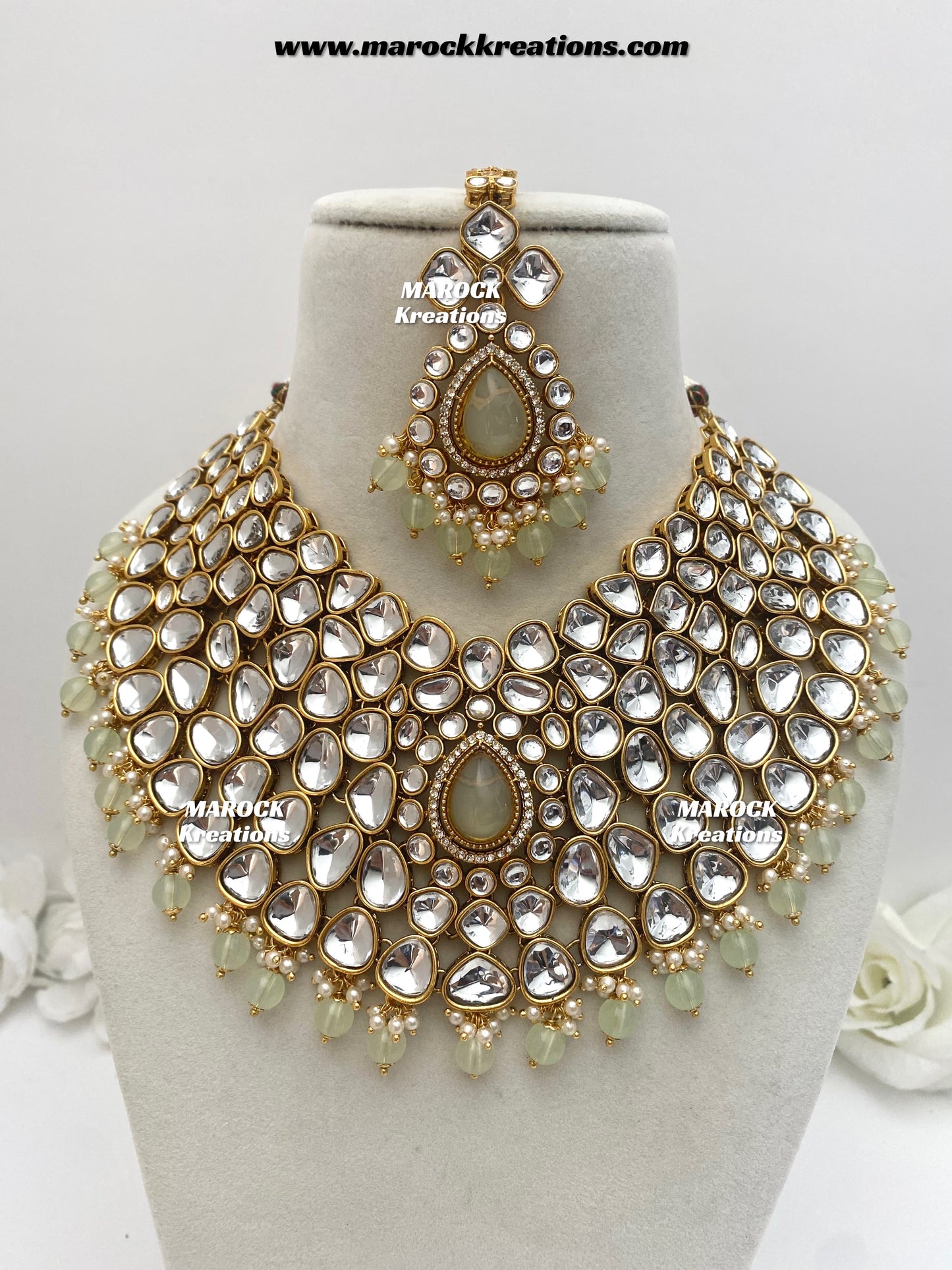 Ruhi Premium Quality Statement Kundan Necklace/Bridal set