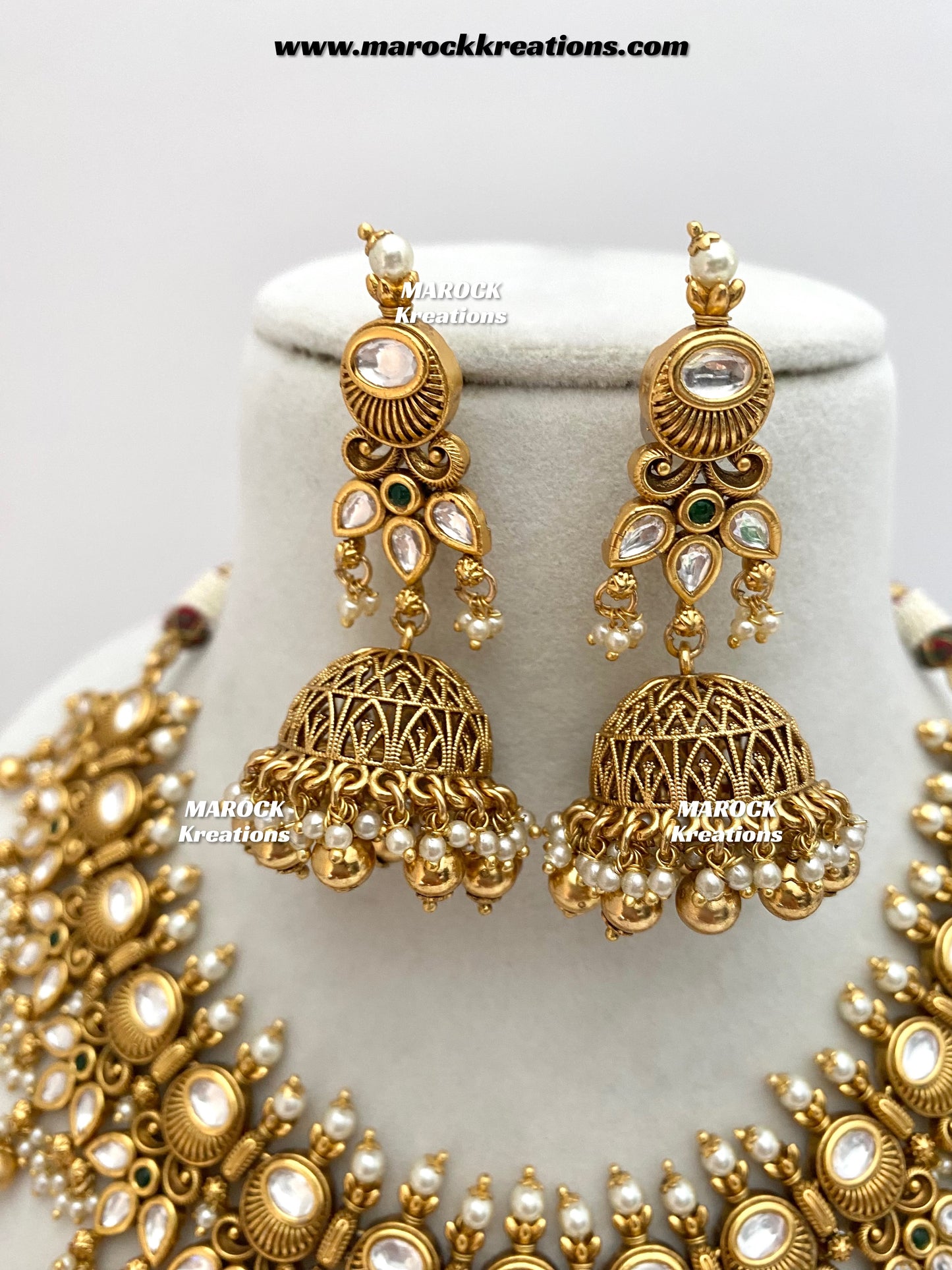 Lennon Premium Quality Gold plated Kundan exclusive Necklace set