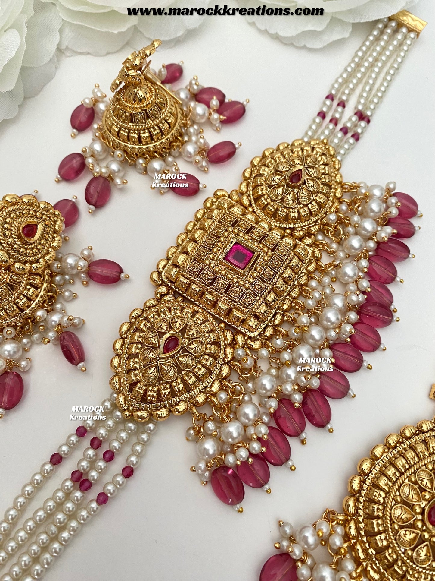 Asna Premium Quality Gold Plated statement choker set