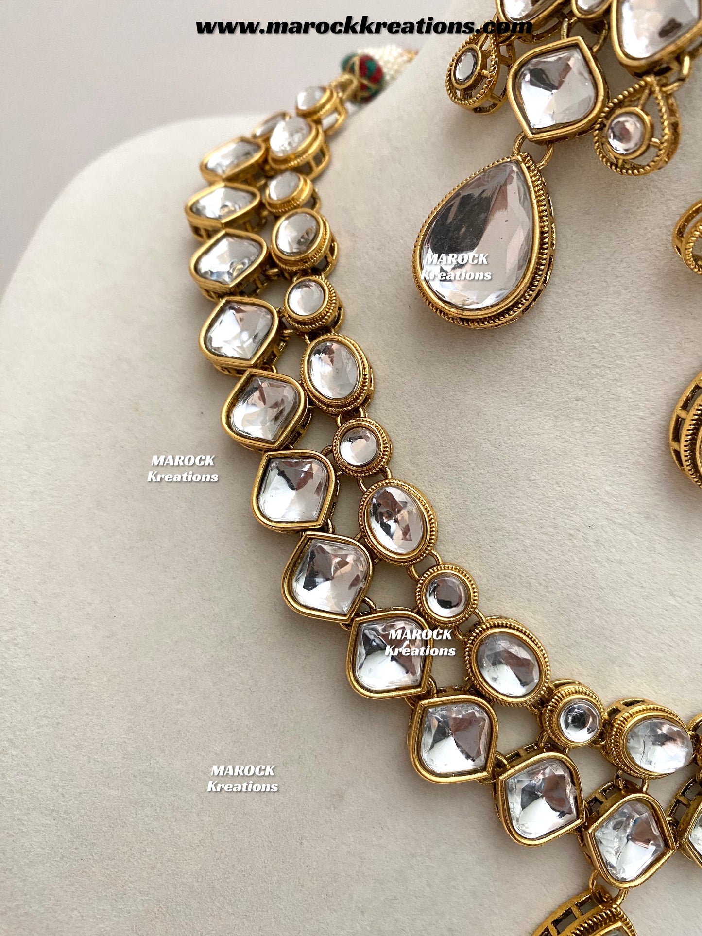 Romana Premium Quality Kundan Statement Necklace set