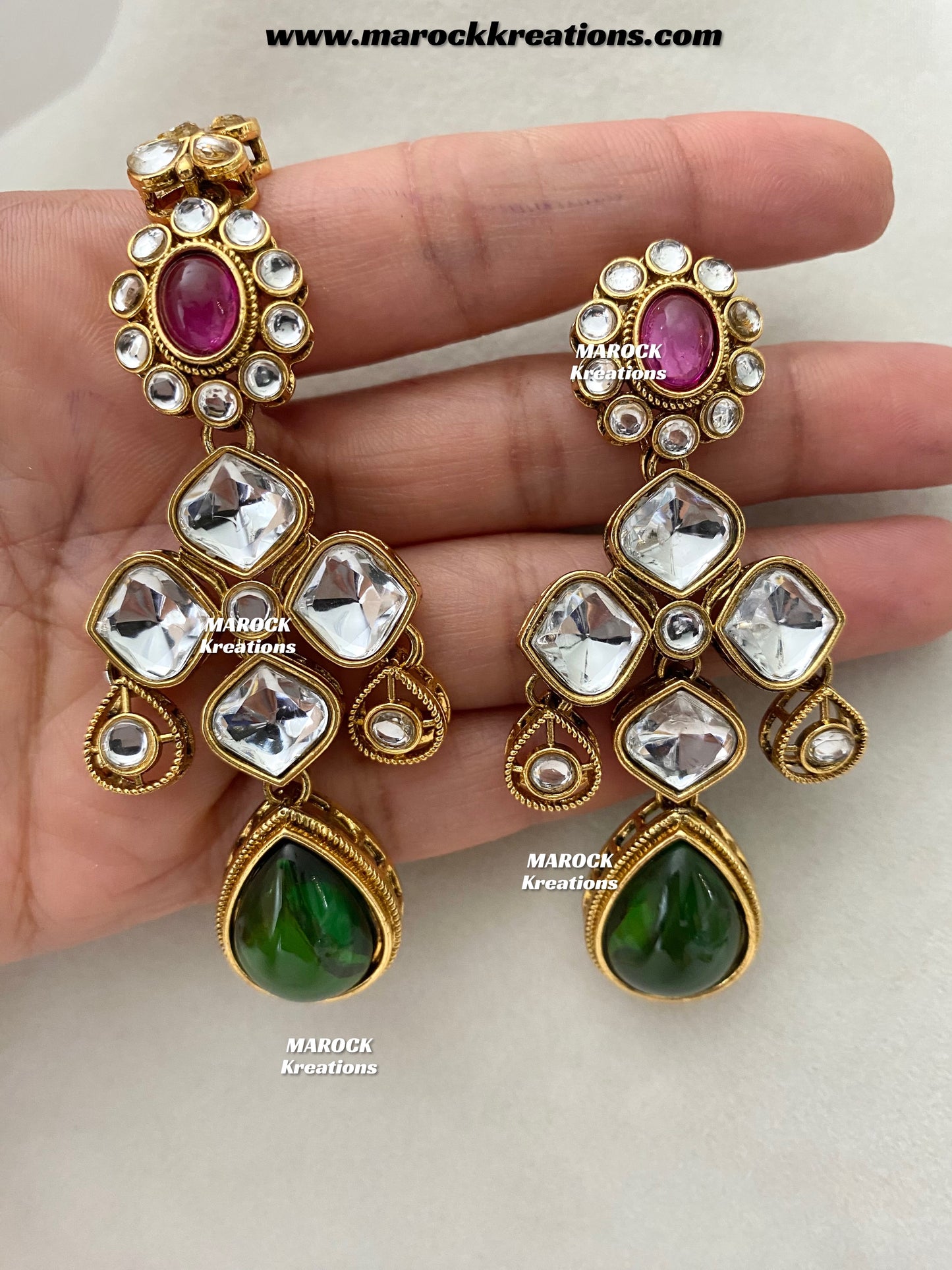 Romana Premium Quality Kundan Statement Necklace set