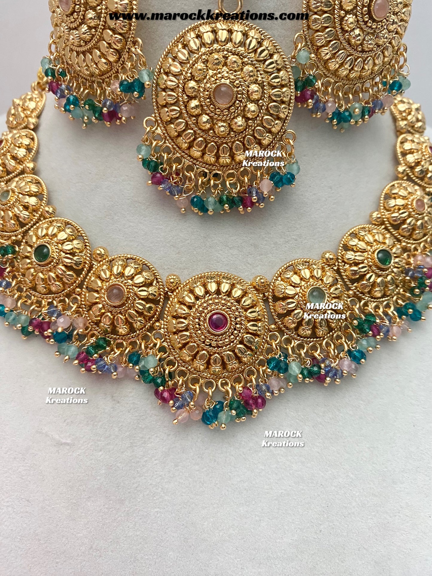 Roxana Premium Quality Gold Plated necklace set