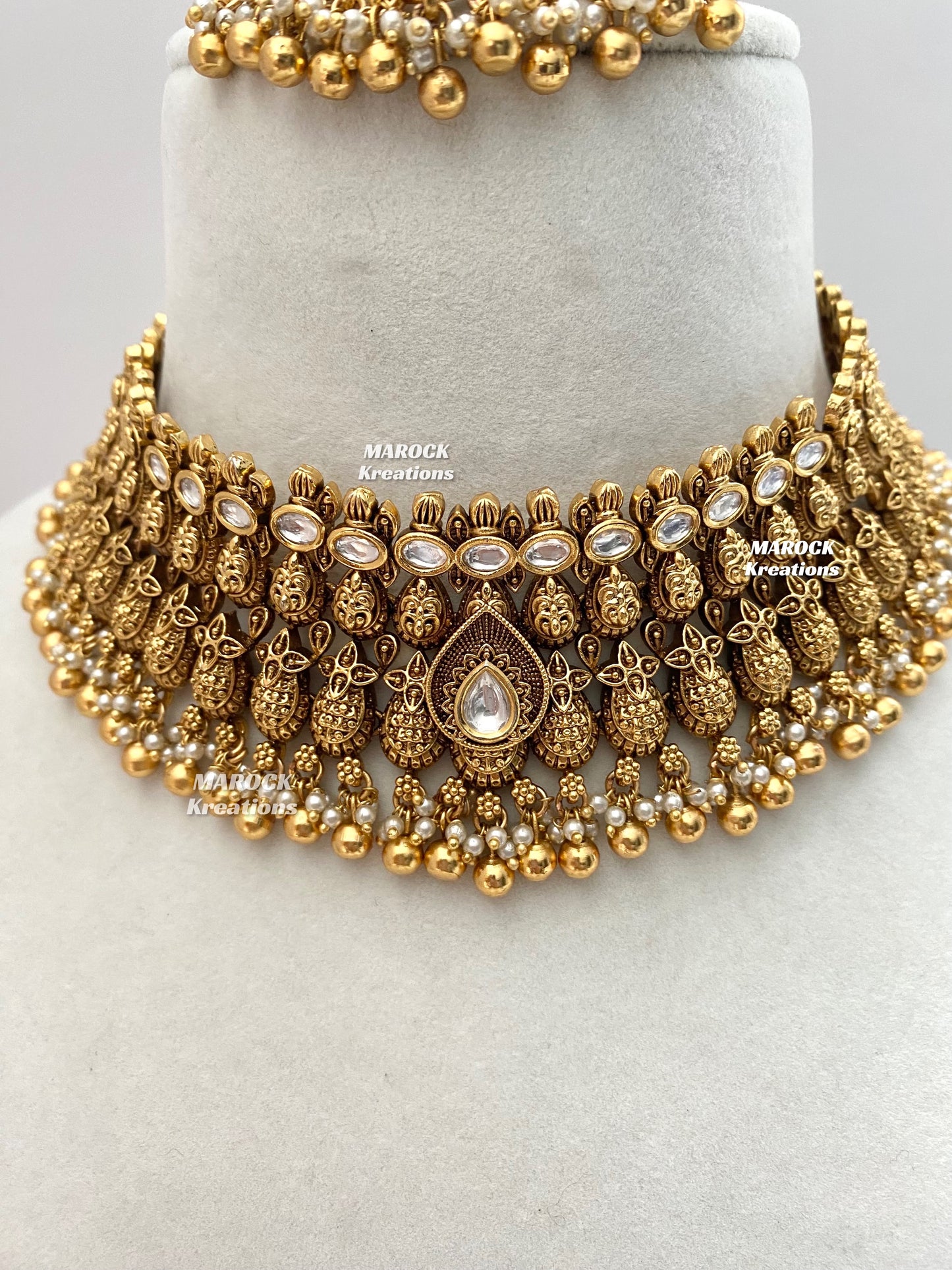 Paulina Premium Quality Gold plated Kundan exclusive Necklace set