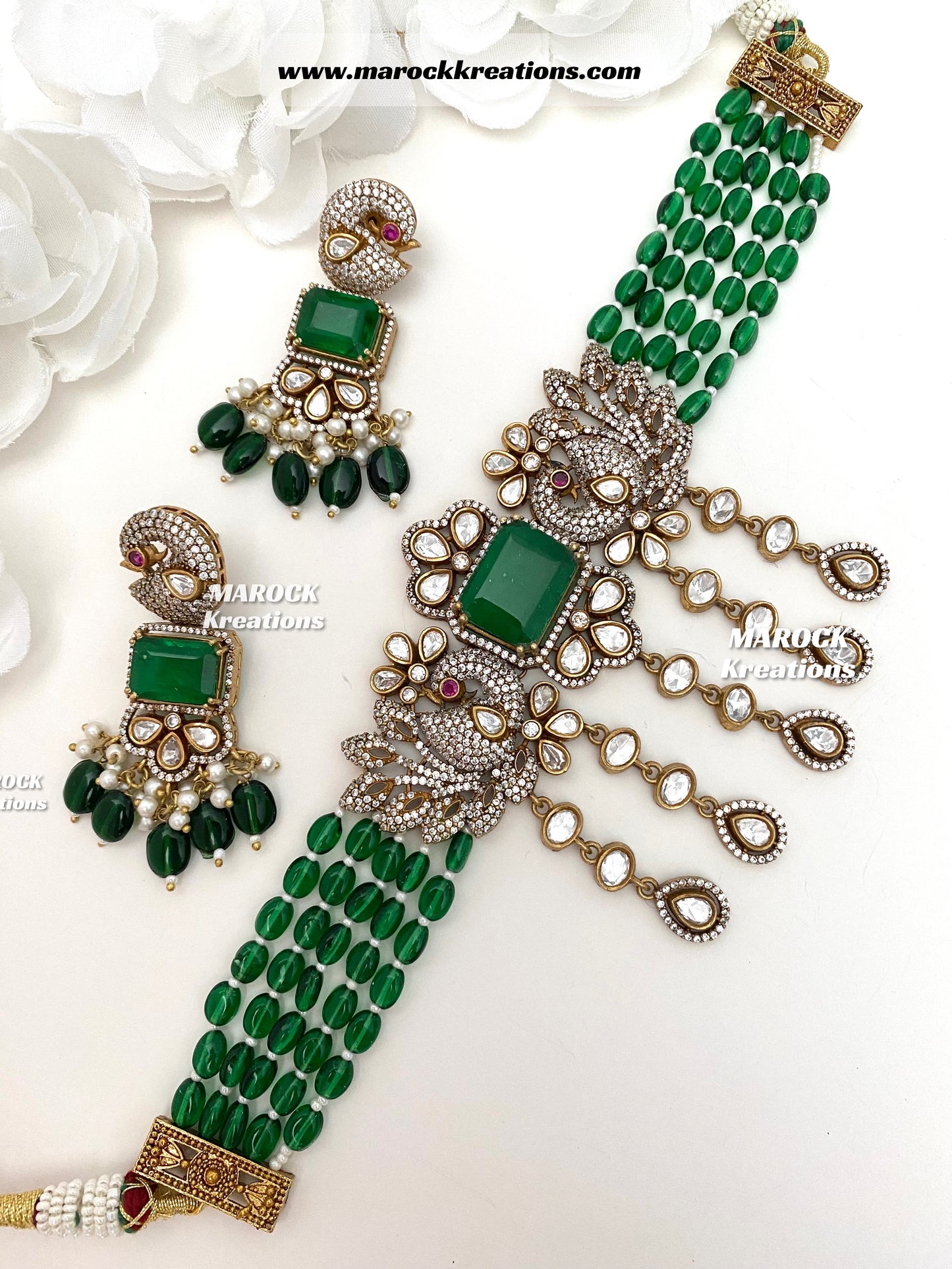 Premium Quality Tyani inspired Kundan gold plated statement choker set