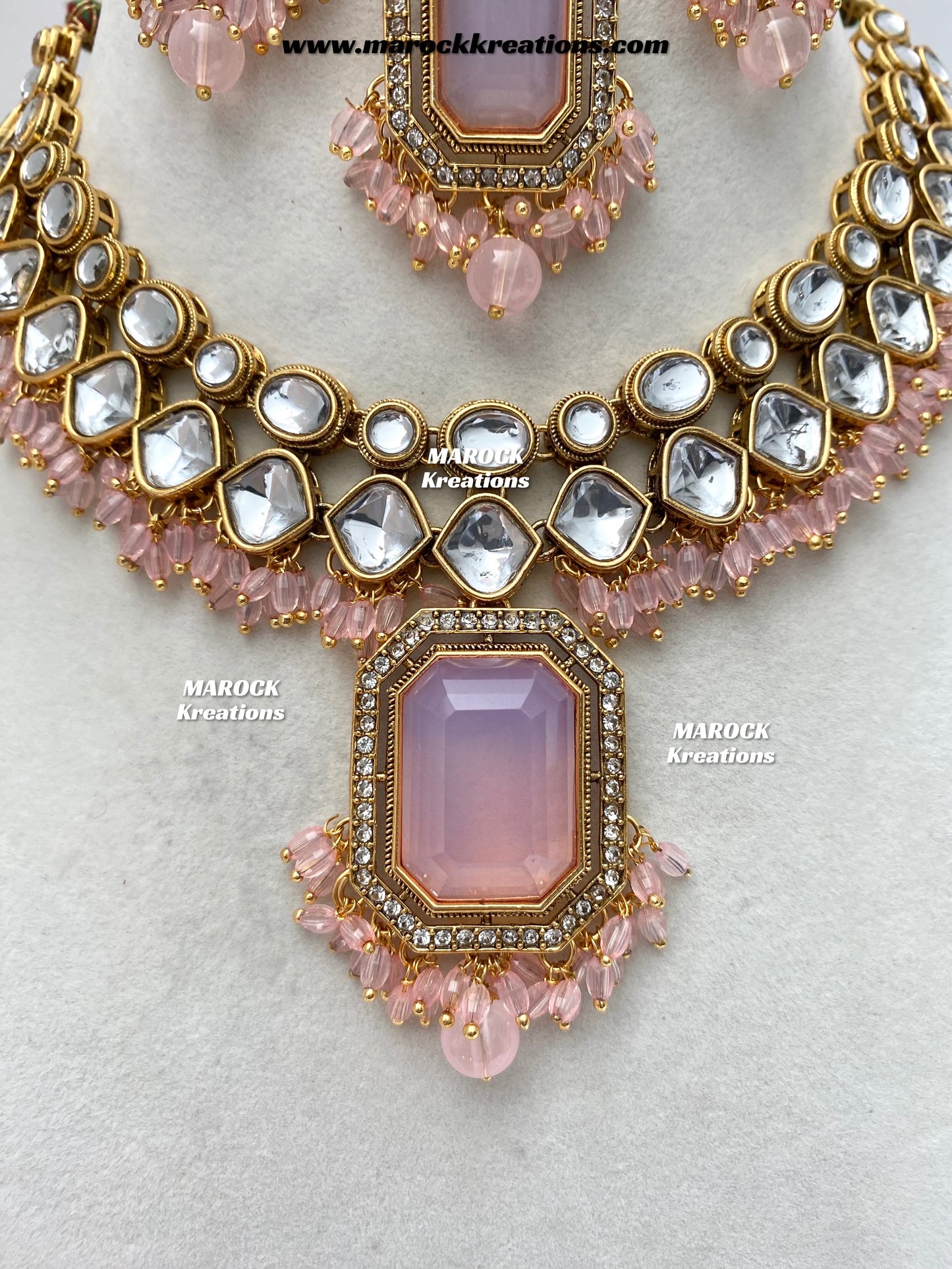 Shabnam Premium Quality Kundan Statement Necklace set