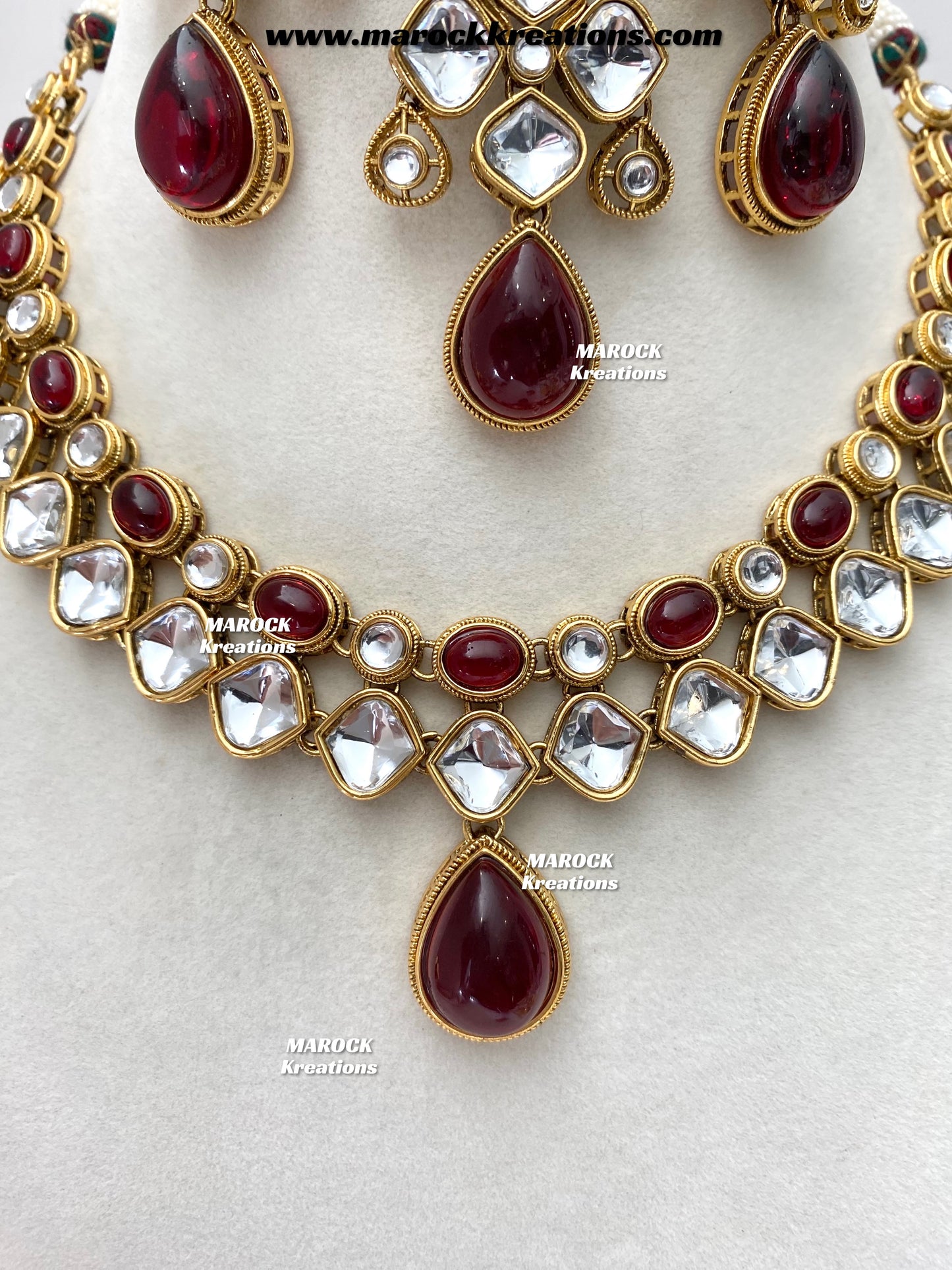 Romana Premium Quality Kundan Statement Necklace set