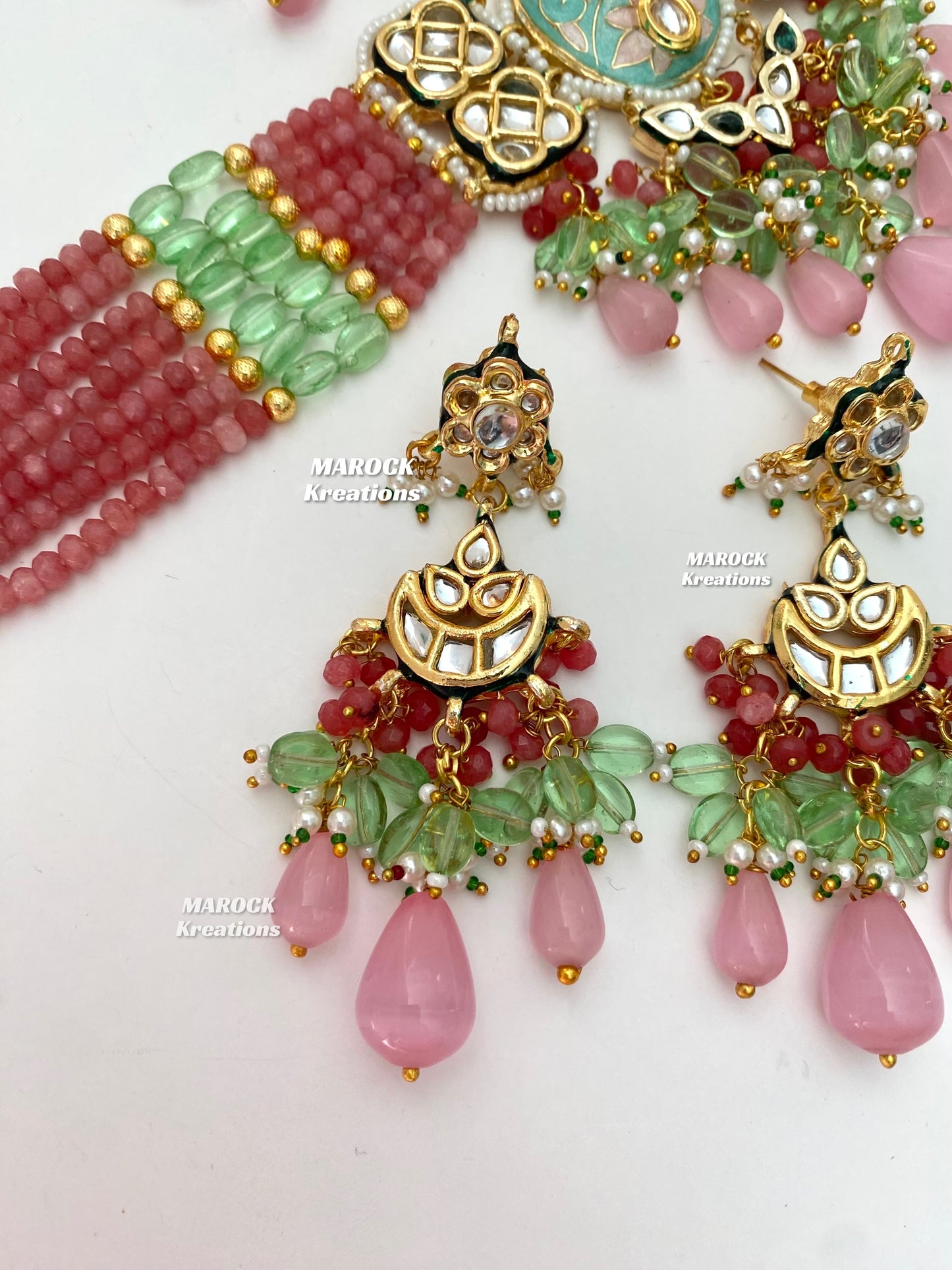 Brinda Premium Quality Kundan Meenakari Statement Choker set