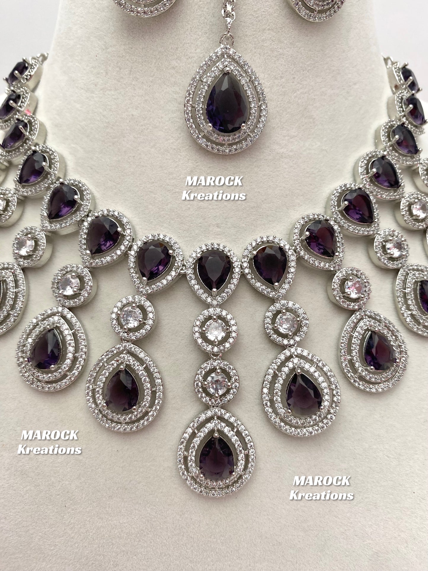 Soha American Diamond Necklace set