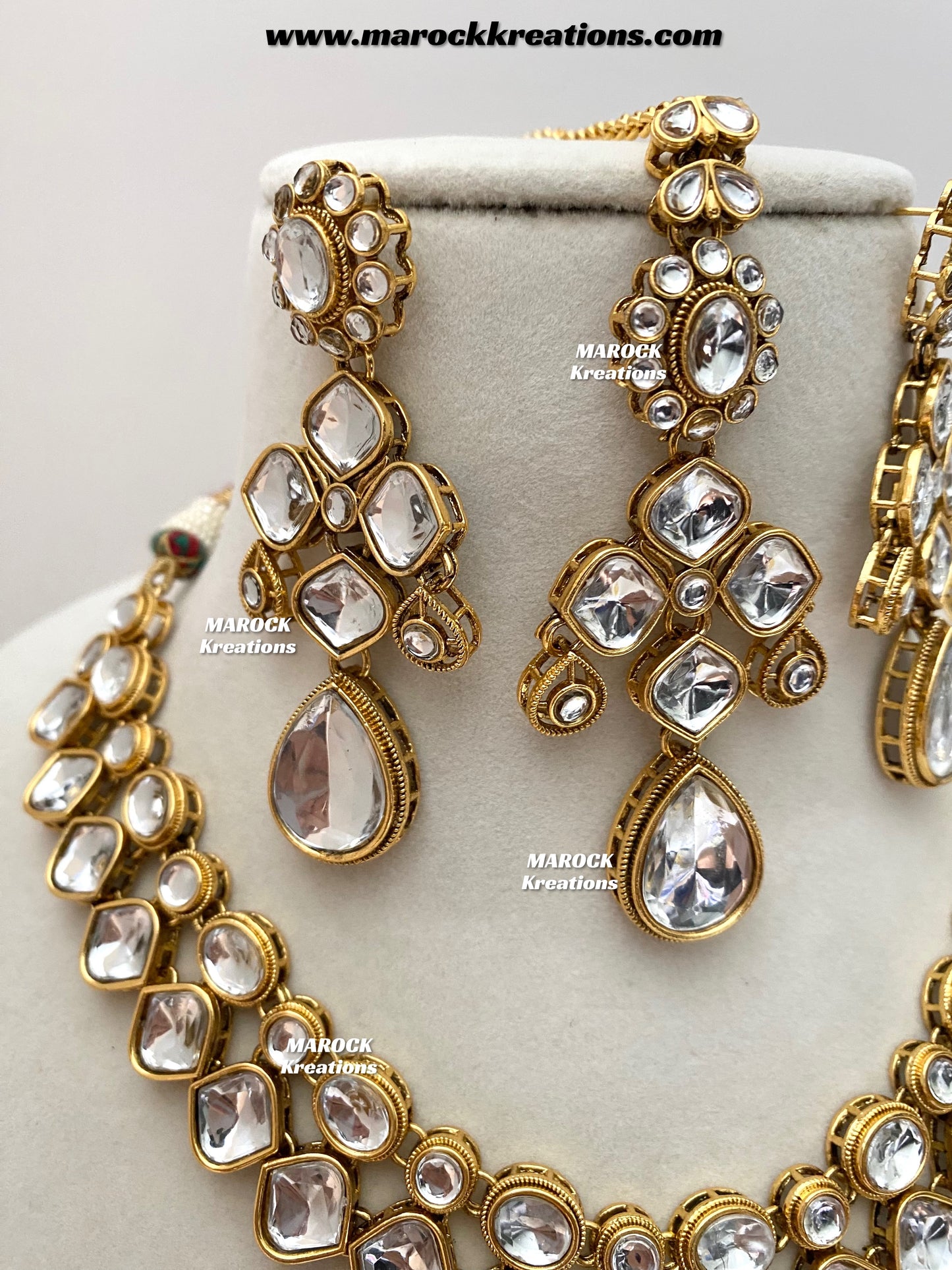 Romana Premium Quality Kundan Statement Necklace set