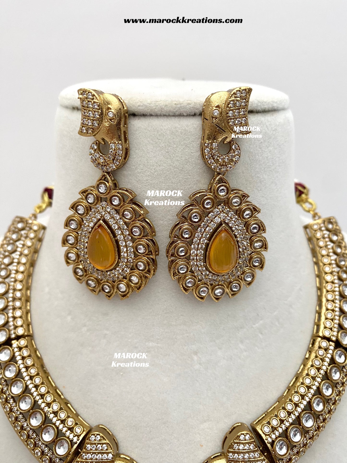 Eshita Sabyasachi inspired Premium Quality Moissanite Kundan Statement Necklace set