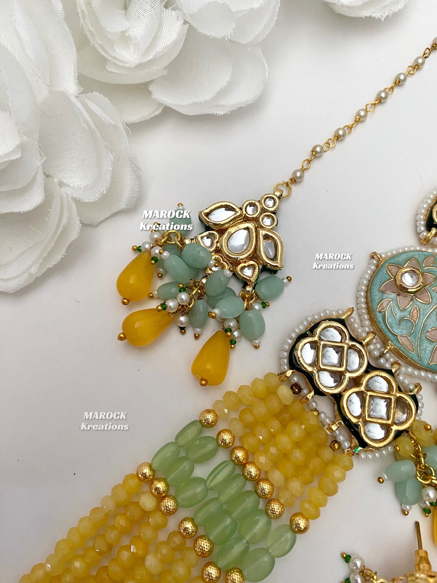 Brinda Premium Quality Kundan Meenakari Statement Choker set