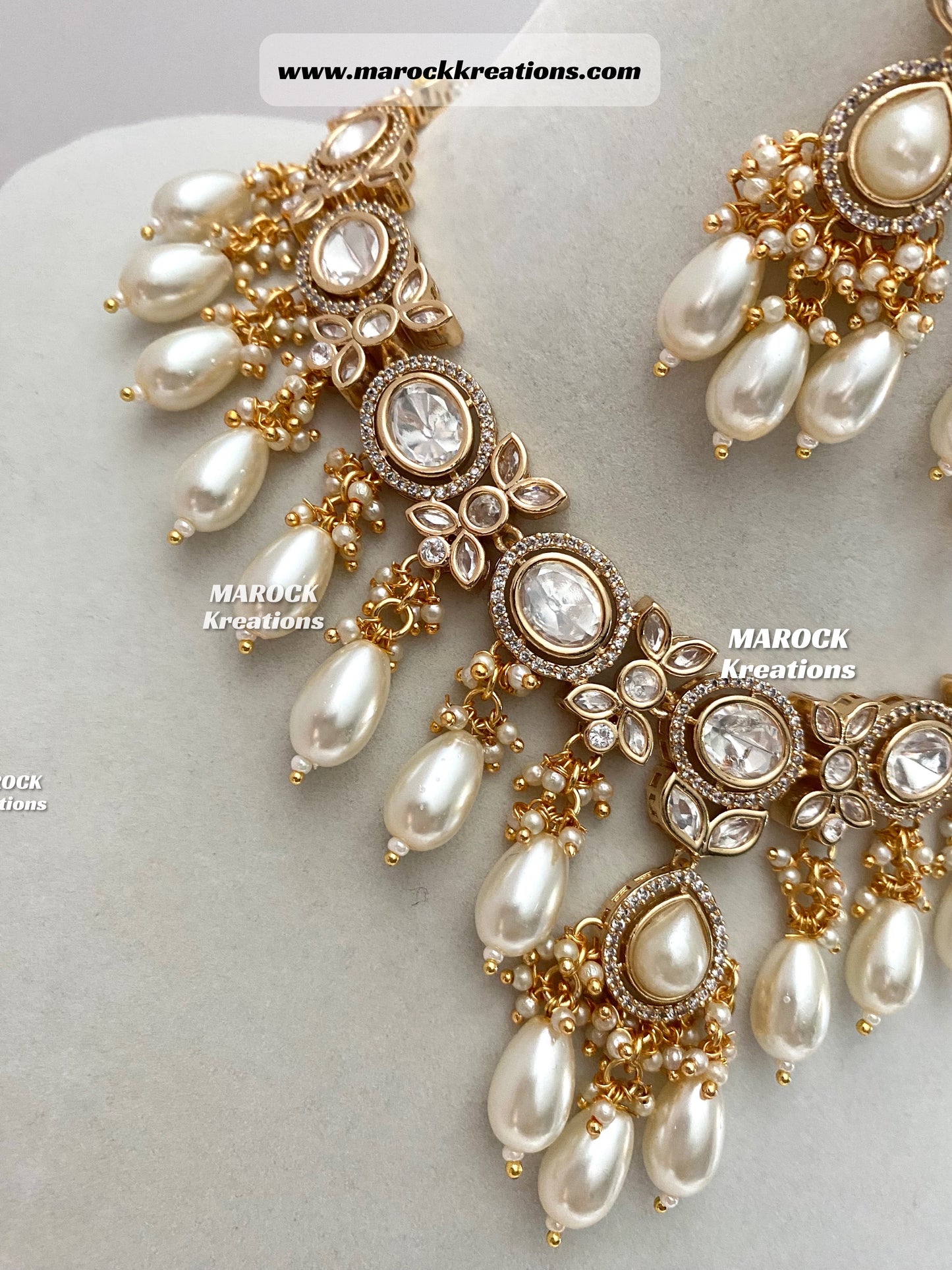 Premium Quality Tyani inspired Kundan gold plated Necklace set