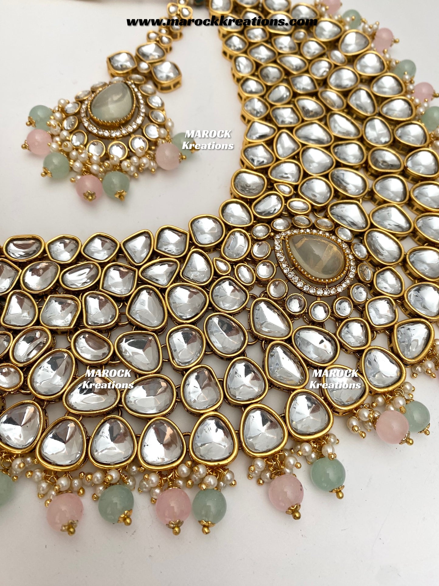 Ruhi Premium Quality Statement Kundan Necklace/Bridal set