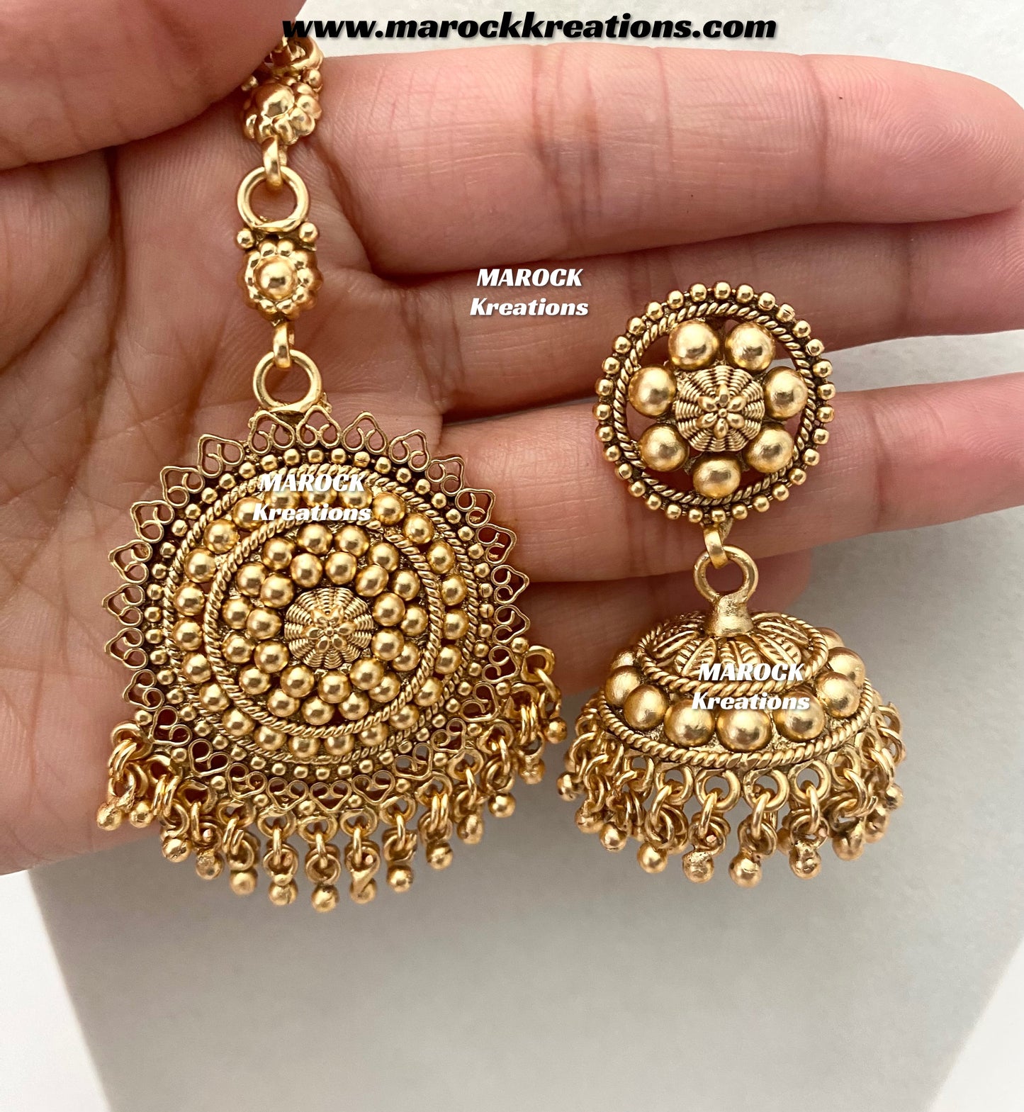Noreen Premium Quality Gold Plated statement waterfall choker set