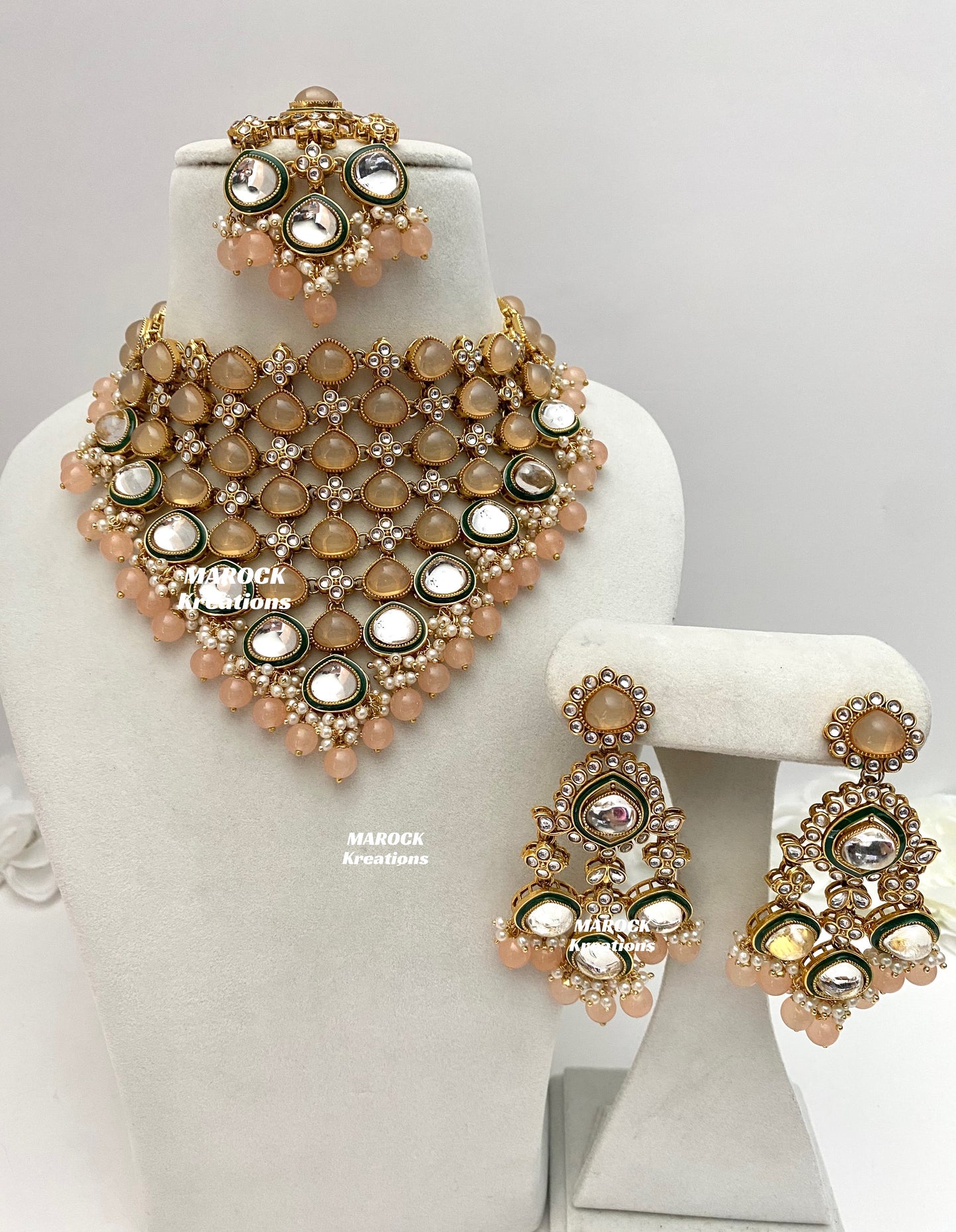 Connie Premium Quality Statement Kundan Necklace/Bridal set