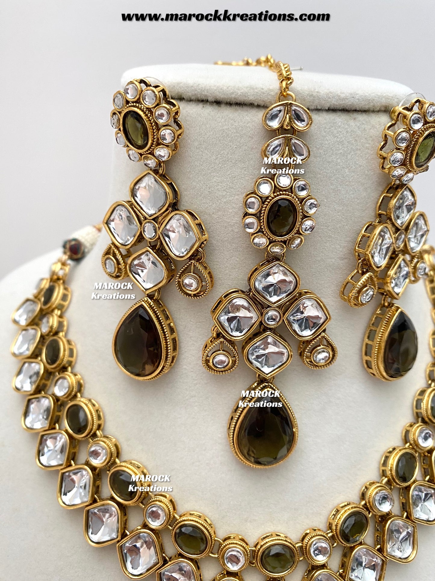 Romana Premium Quality Kundan Statement Necklace set