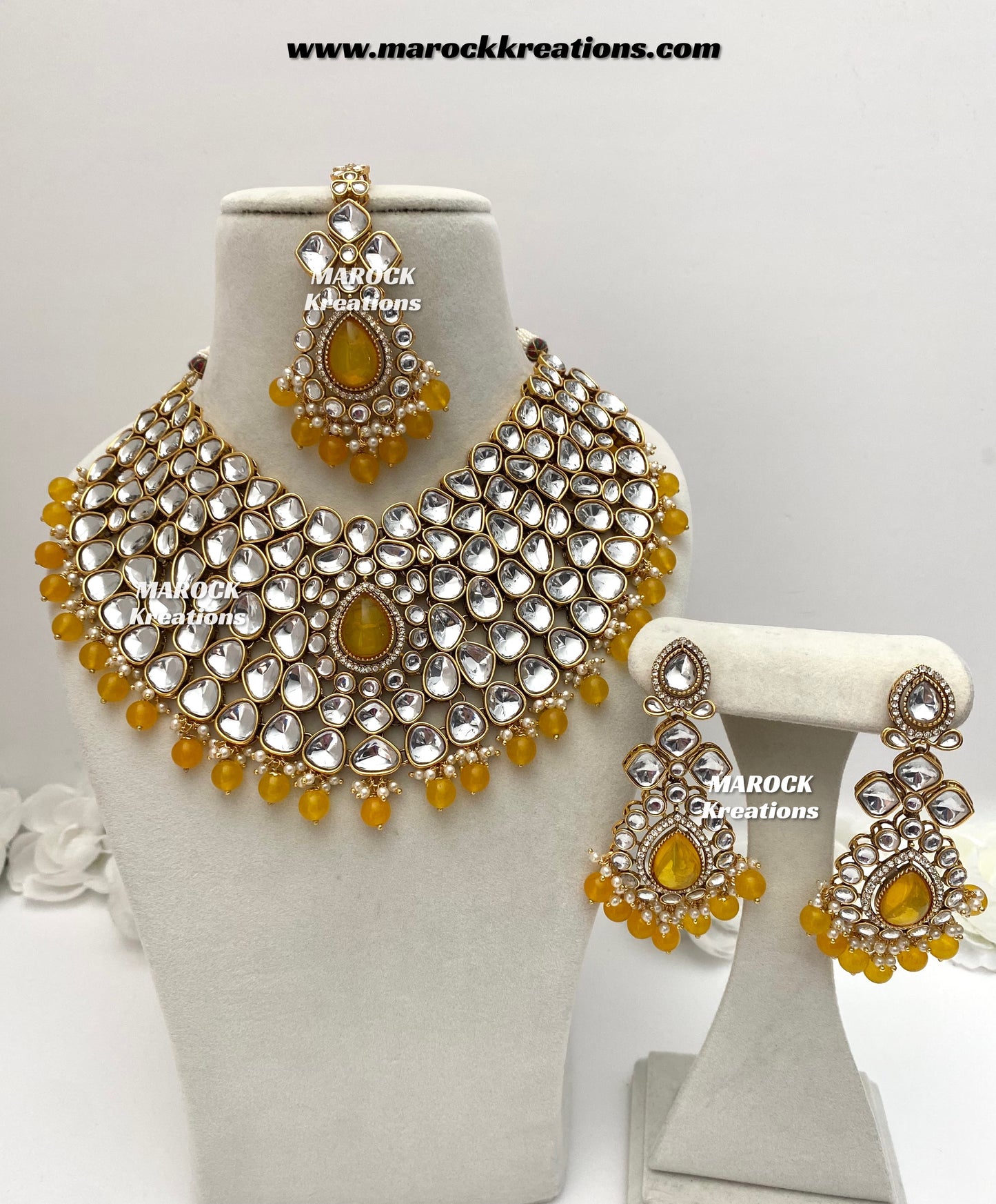 Ruhi Premium Quality Statement Kundan Necklace/Bridal set