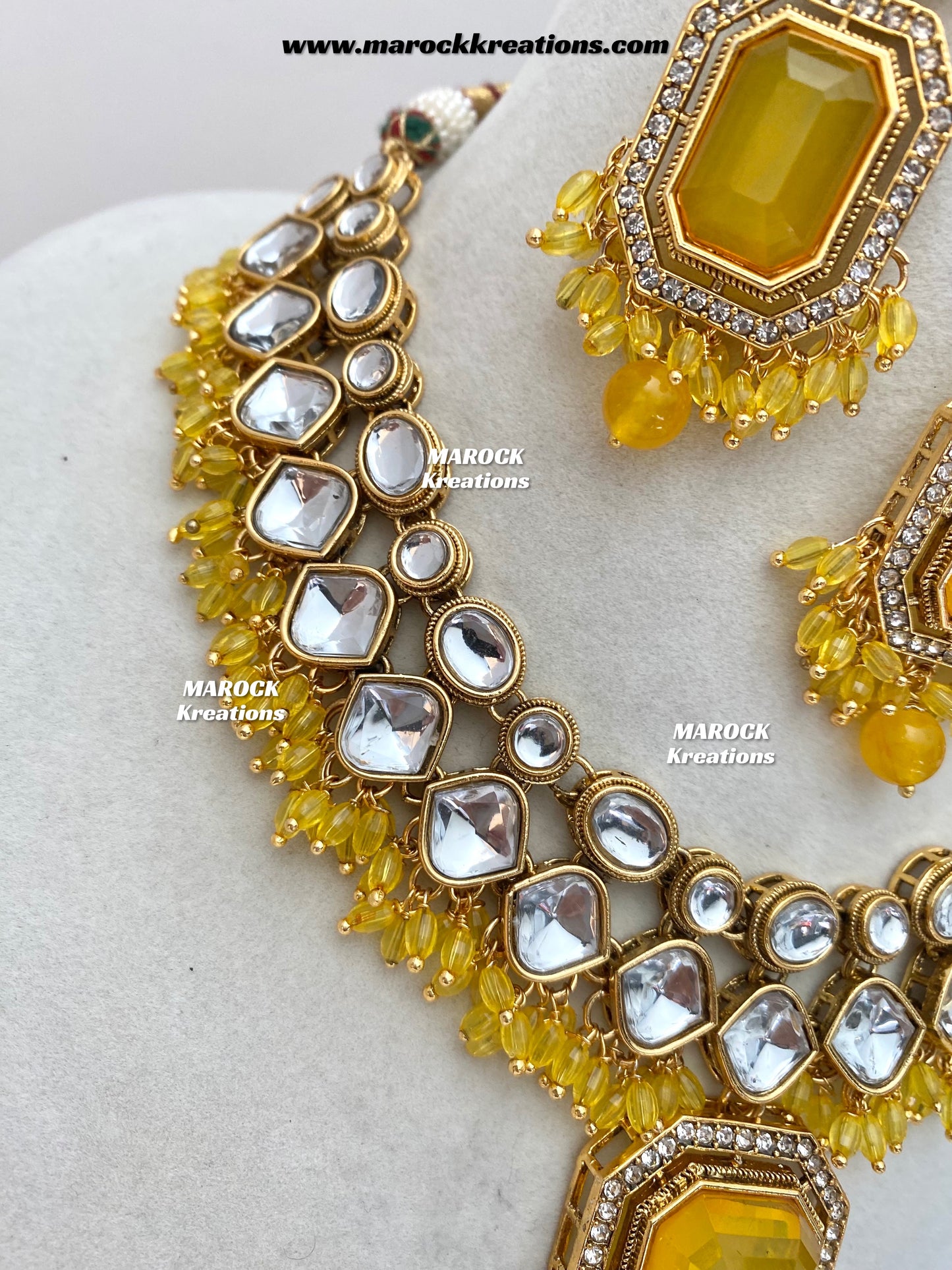Shabnam Premium Quality Kundan Statement Necklace set