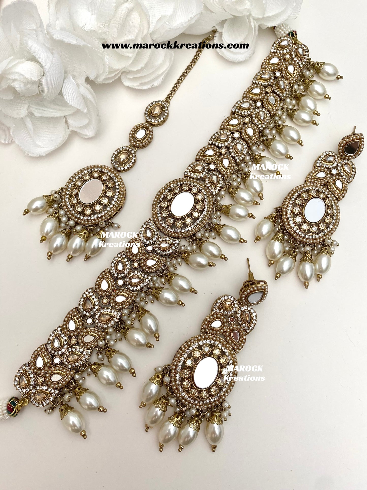 Resmin Premium Quality Mirror Choker set