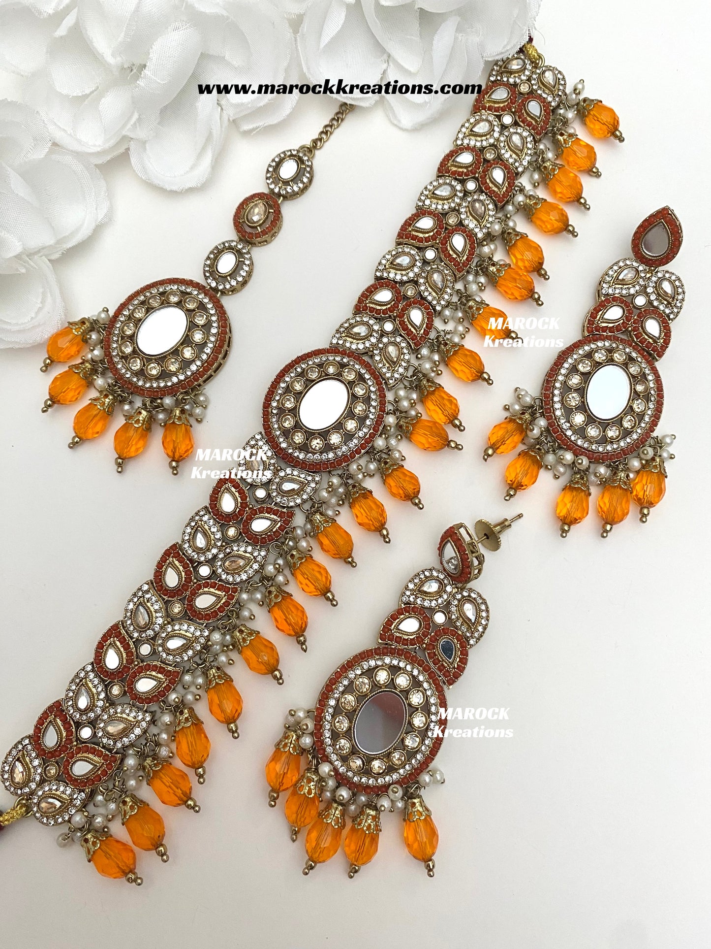 Resmin Premium Quality Mirror Choker set