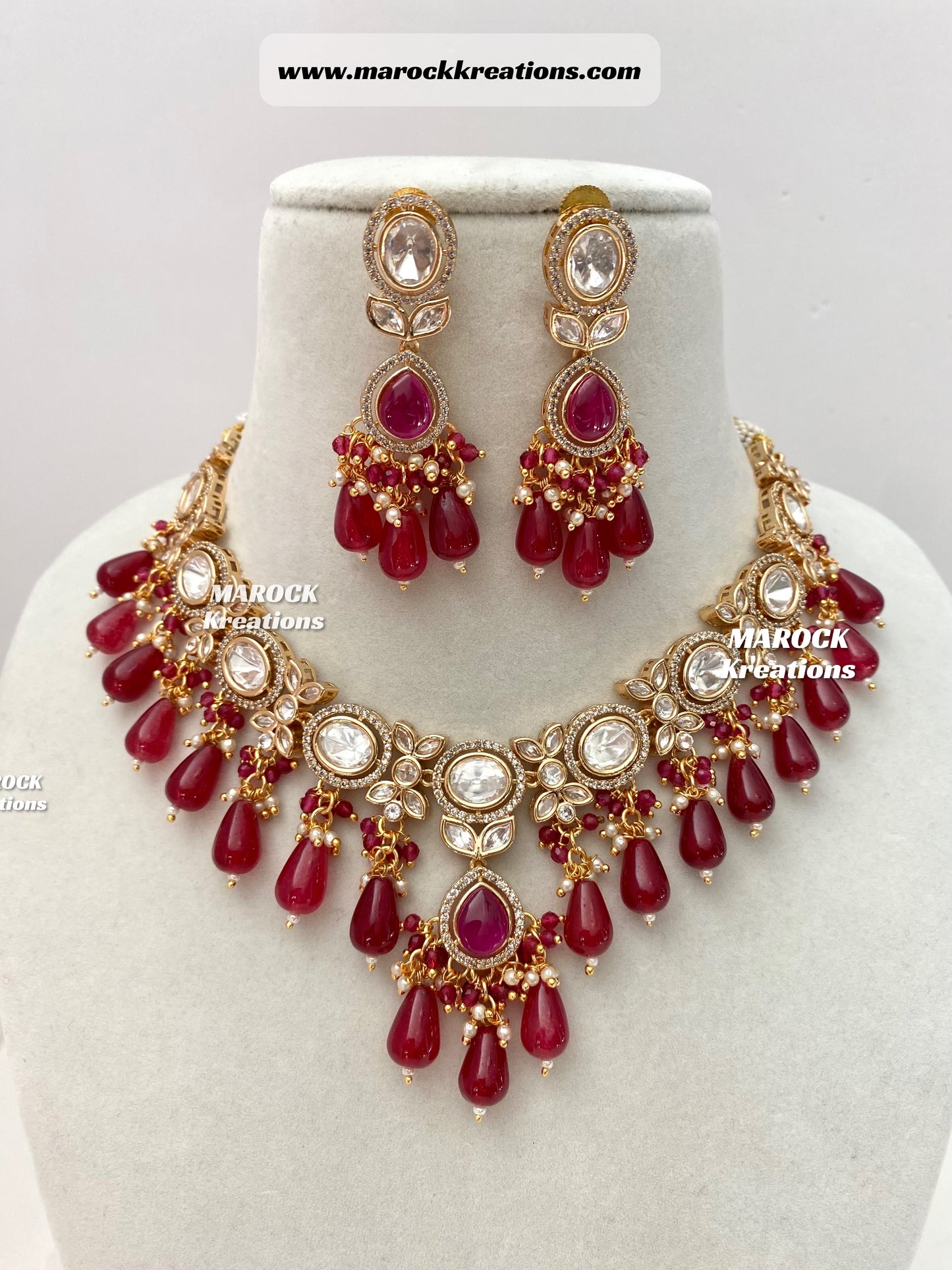 Premium Quality Tyani inspired Kundan gold plated Necklace set