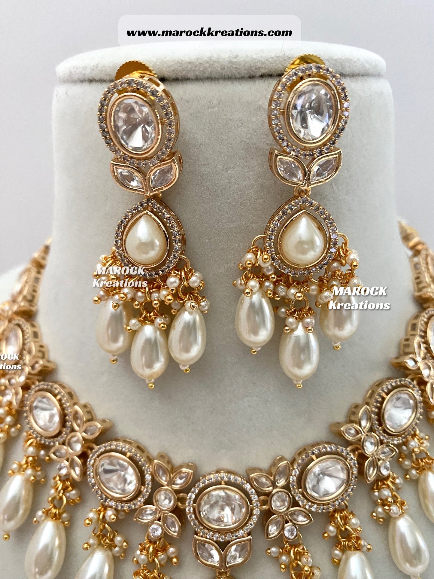 Premium Quality Tyani inspired Kundan gold plated Necklace set