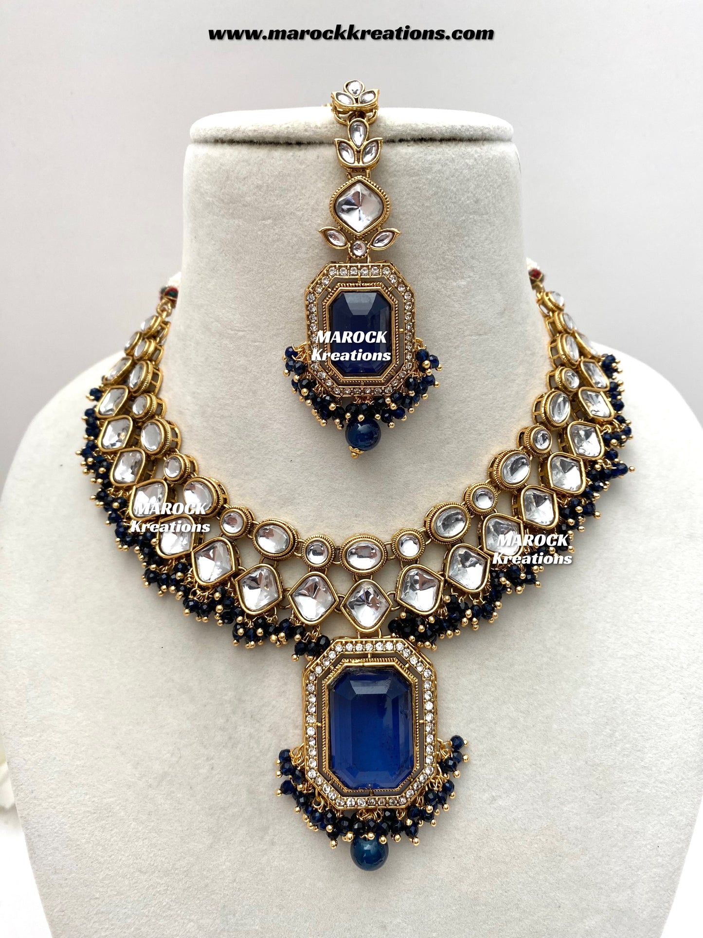 Shabnam Premium Quality Kundan Statement Necklace set