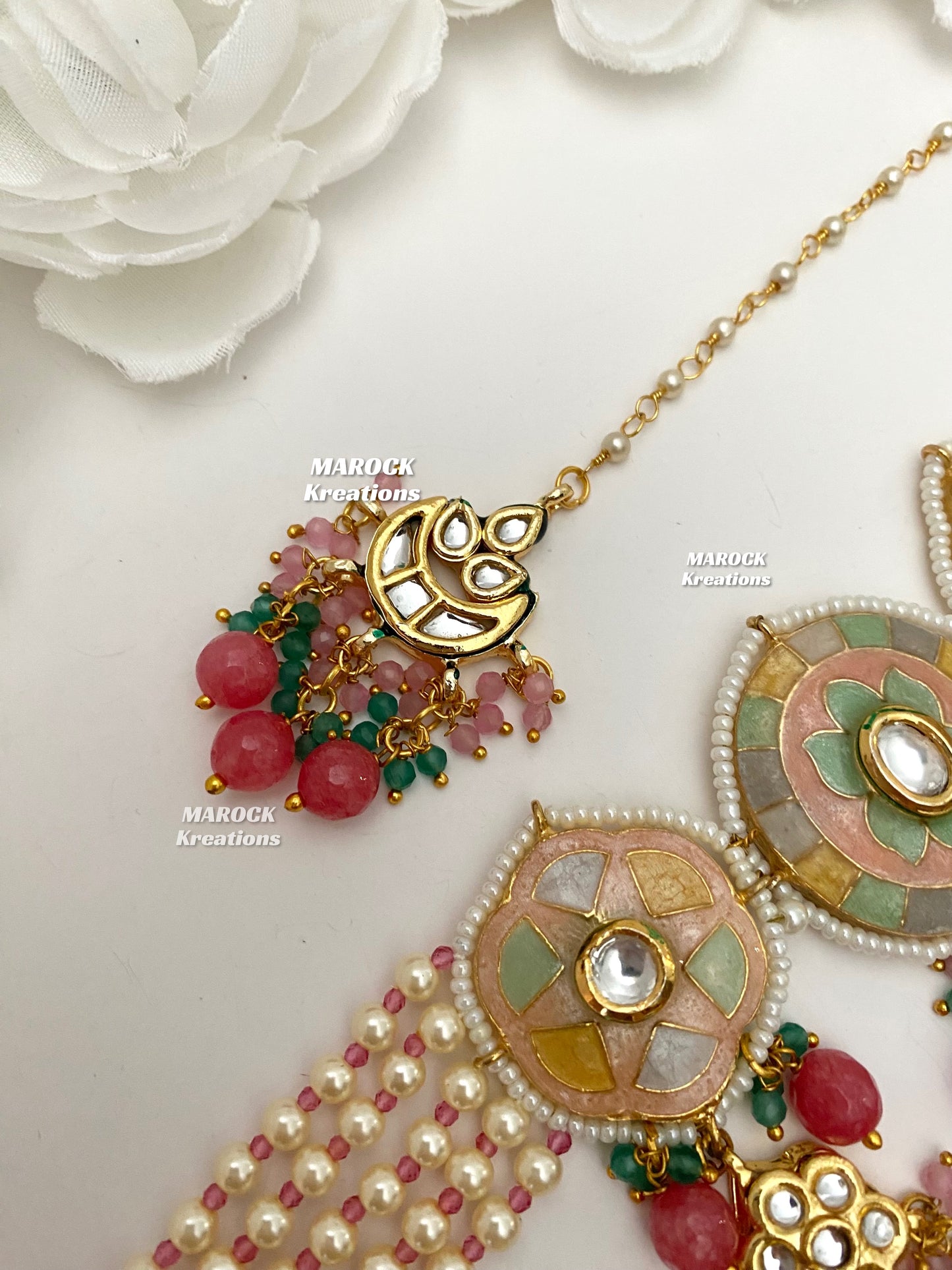 Rimsha Premium Quality Kundan Meenakari Statement Choker set