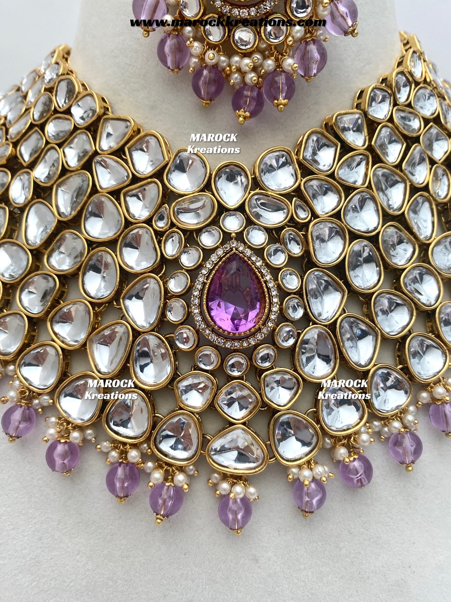 Ruhi Premium Quality Statement Kundan Necklace/Bridal set