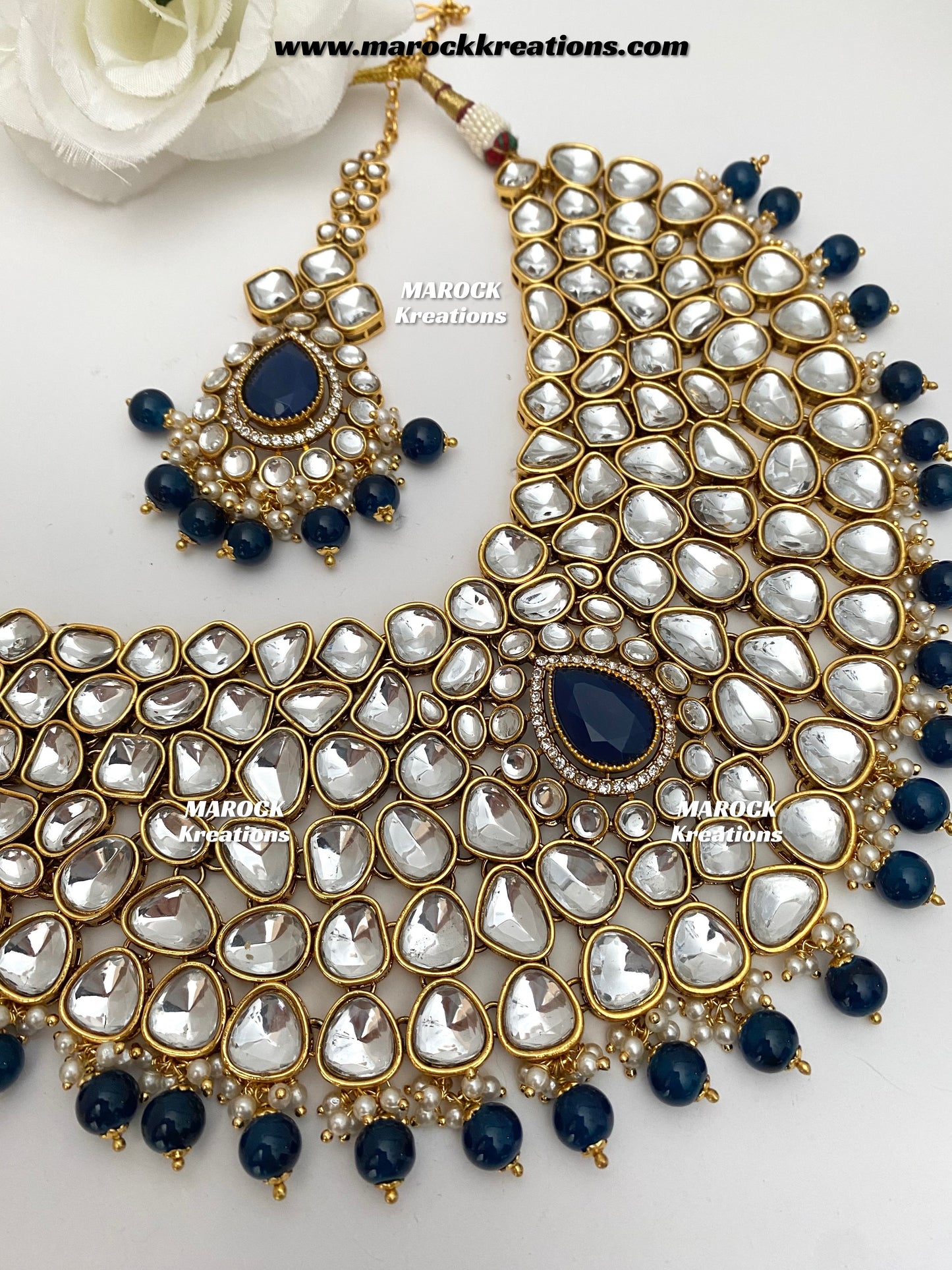 Ruhi Premium Quality Statement Kundan Necklace/Bridal set
