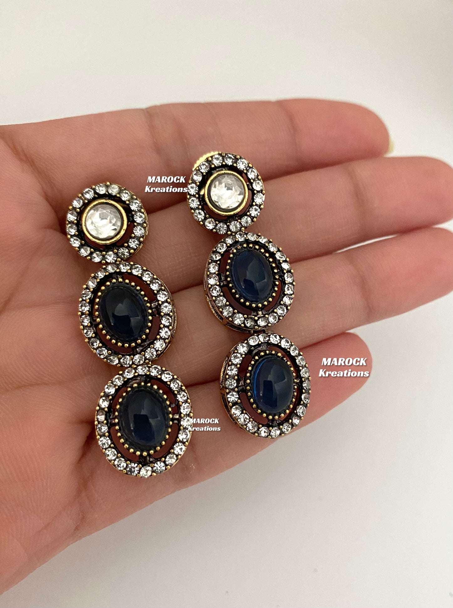 Sheenam Victorian Kundan Double layer Necklace set