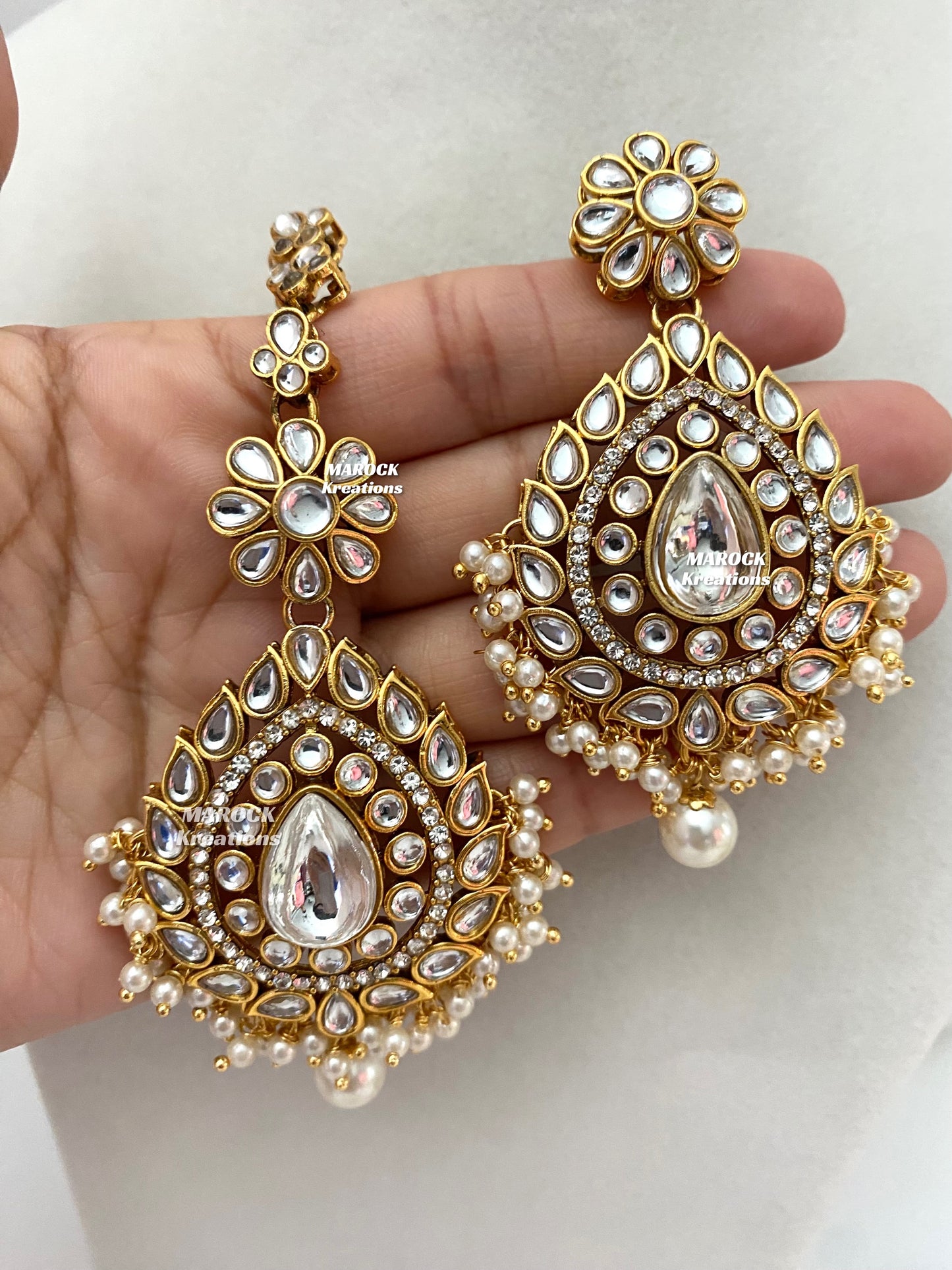 Rahila Premium quality Kundan Statement Choker/Necklace Set