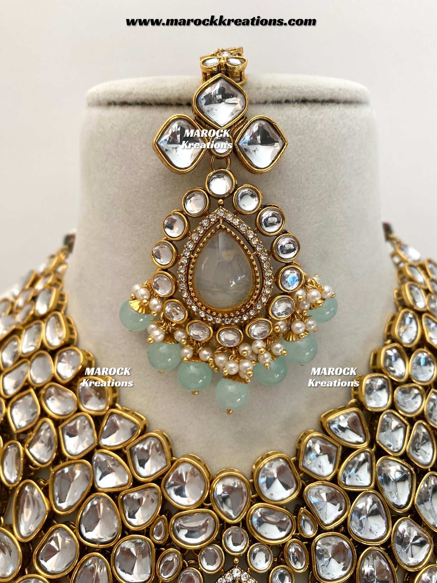 Ruhi Premium Quality Statement Kundan Necklace/Bridal set