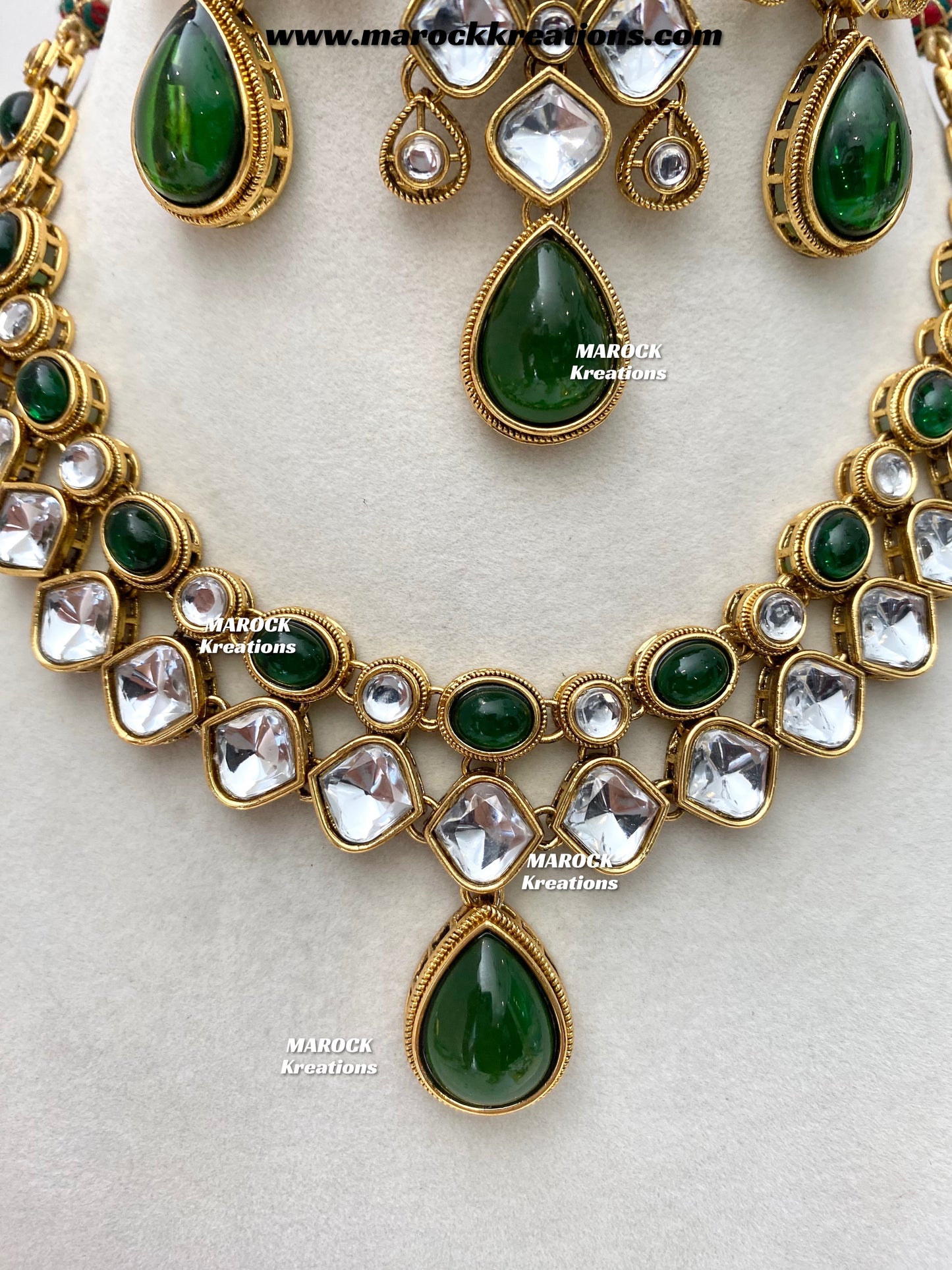 Romana Premium Quality Kundan Statement Necklace set