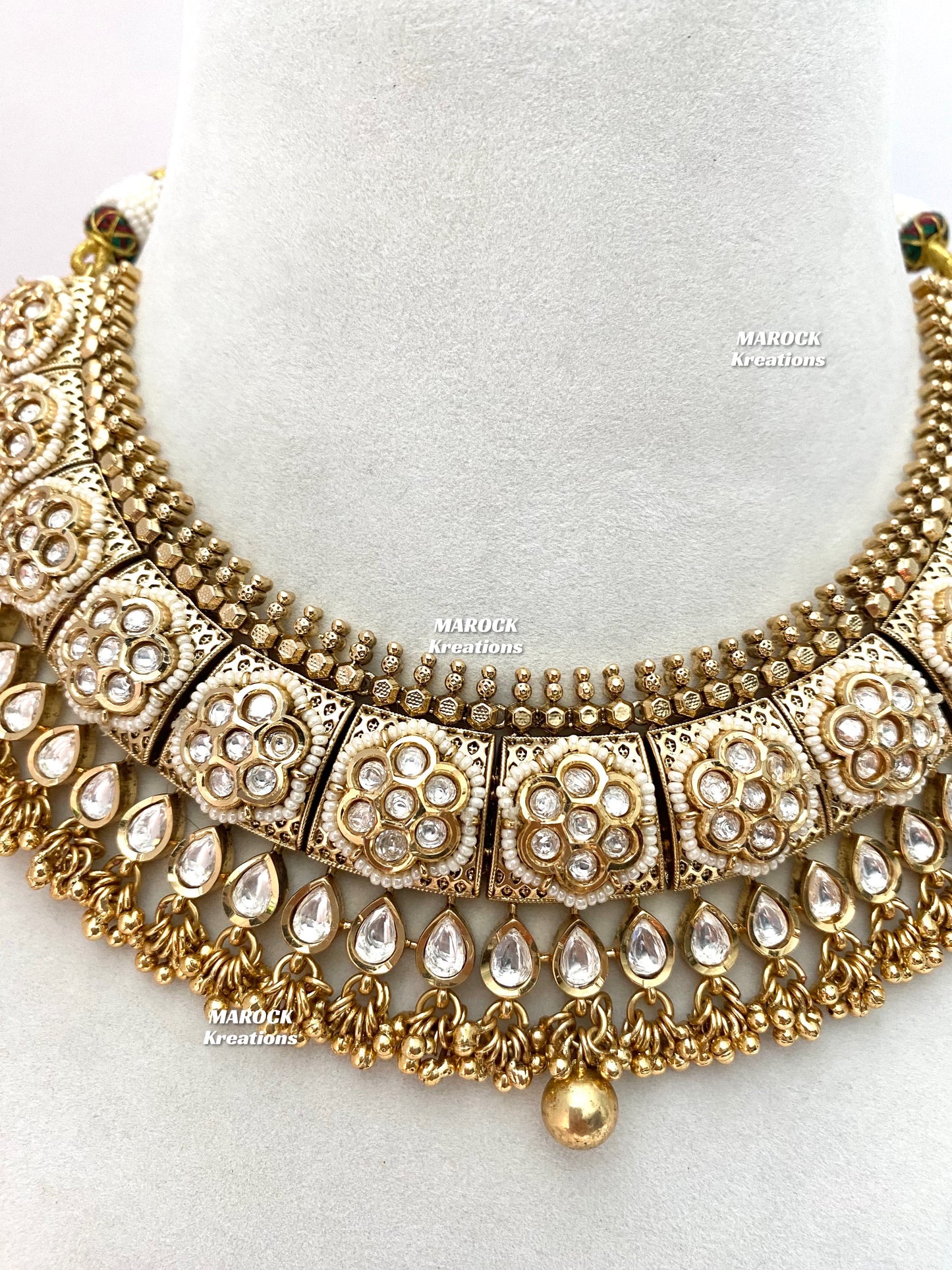 Ishita Tyani inspired gold plated Kundan exclusive Necklace set