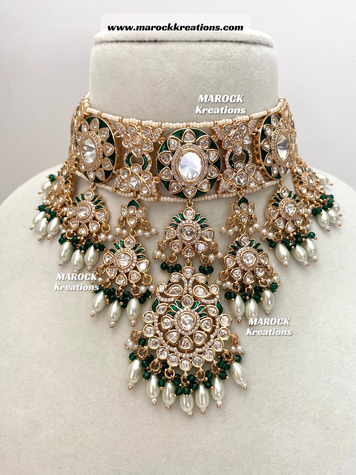 Jamila Tyani Inspired Premium Quality gold plated Kundan exclusive Necklace set