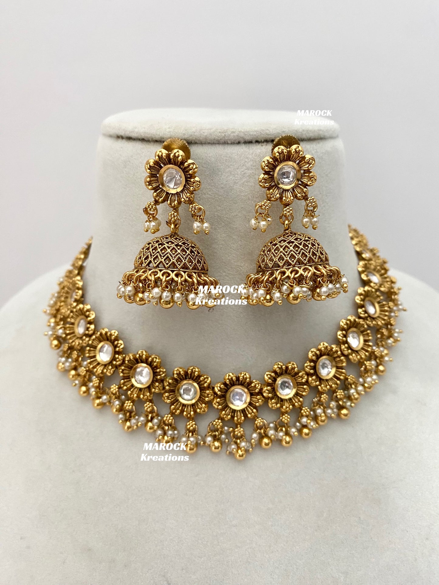 Ariane Premium Quality Gold Plated Kundan Necklace set