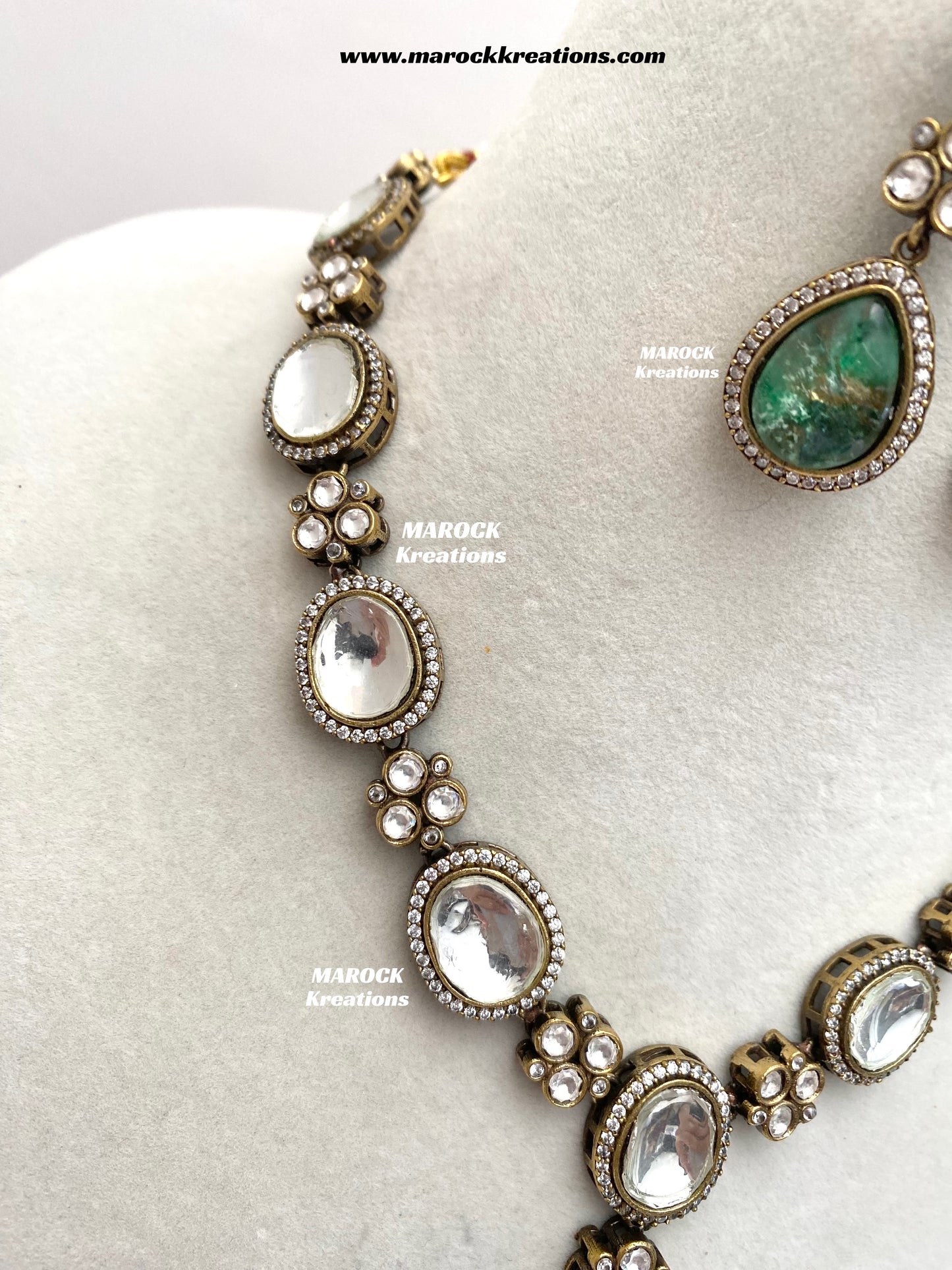 Sanjida Tyani inspired Victorian Kundan Statement Necklace set