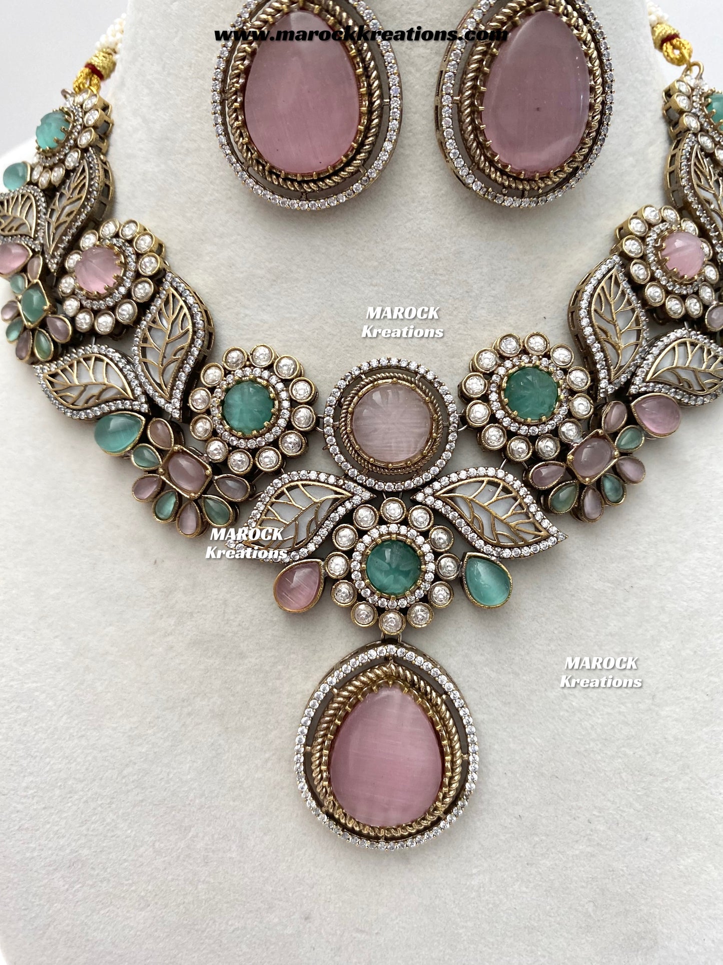 Angela Sabyasachi inspired Premium Quality Moissanite Kundan Necklace set