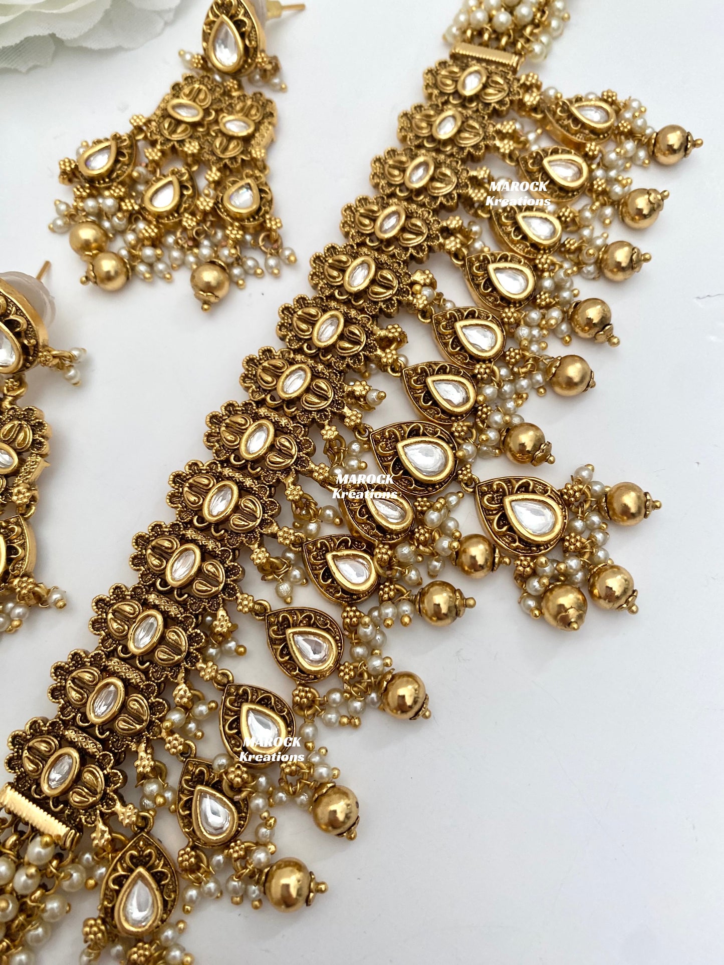Samina Premium Quality Gold plated Kundan choker set