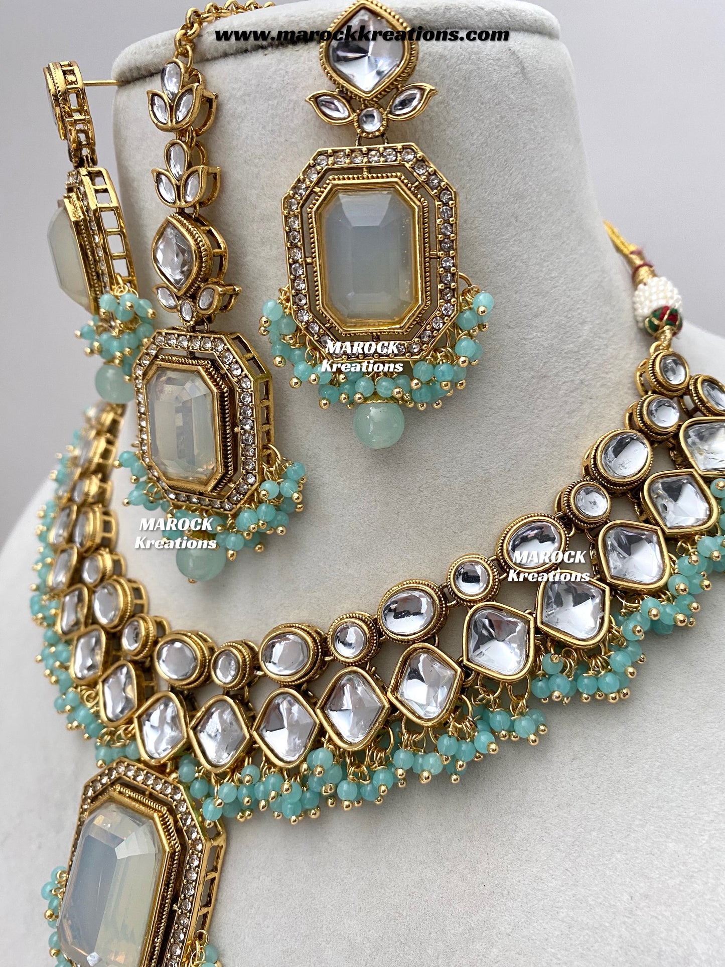 Shabnam Premium Quality Kundan Statement Necklace set
