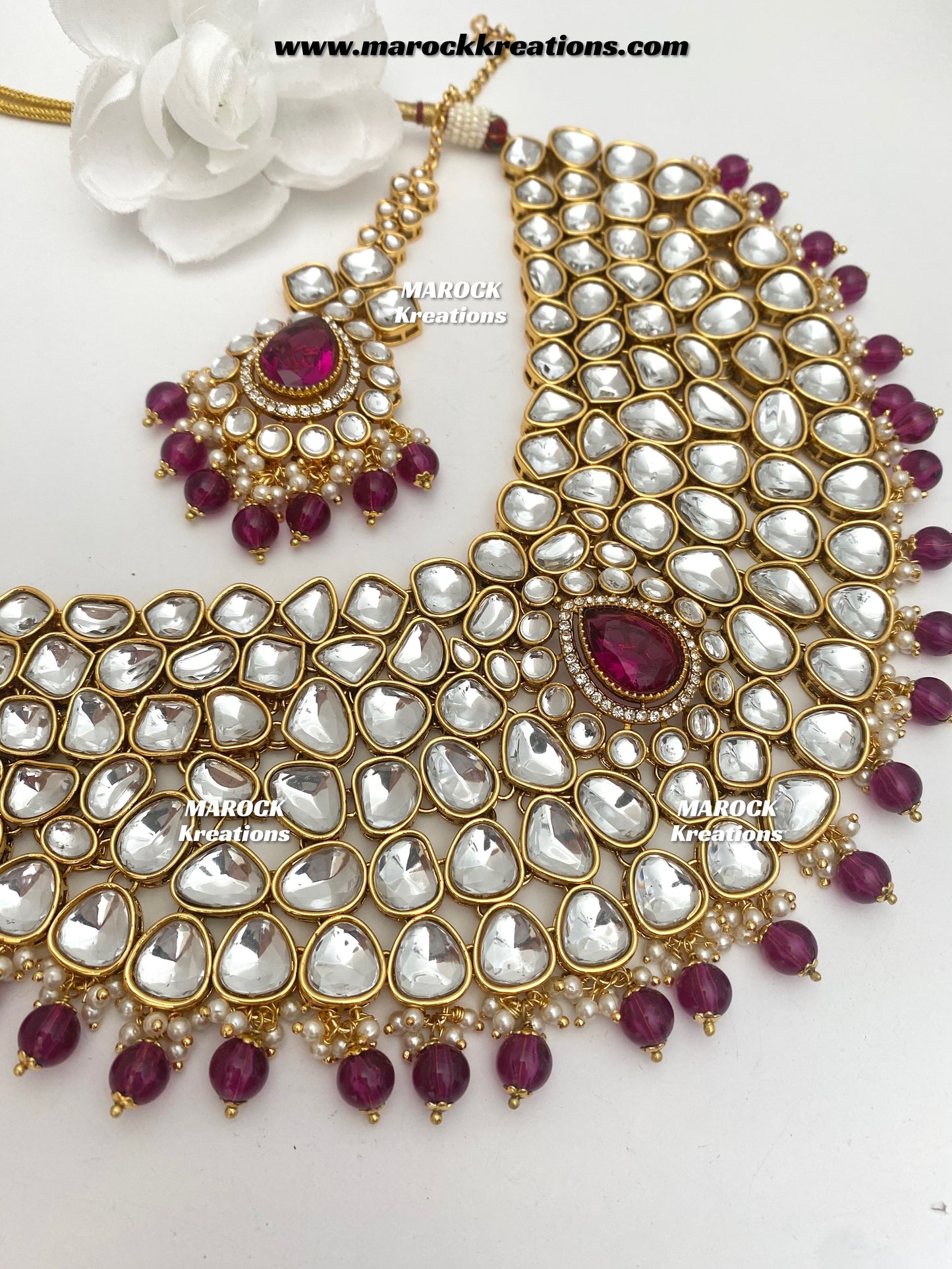 Ruhi Premium Quality Statement Kundan Necklace/Bridal set