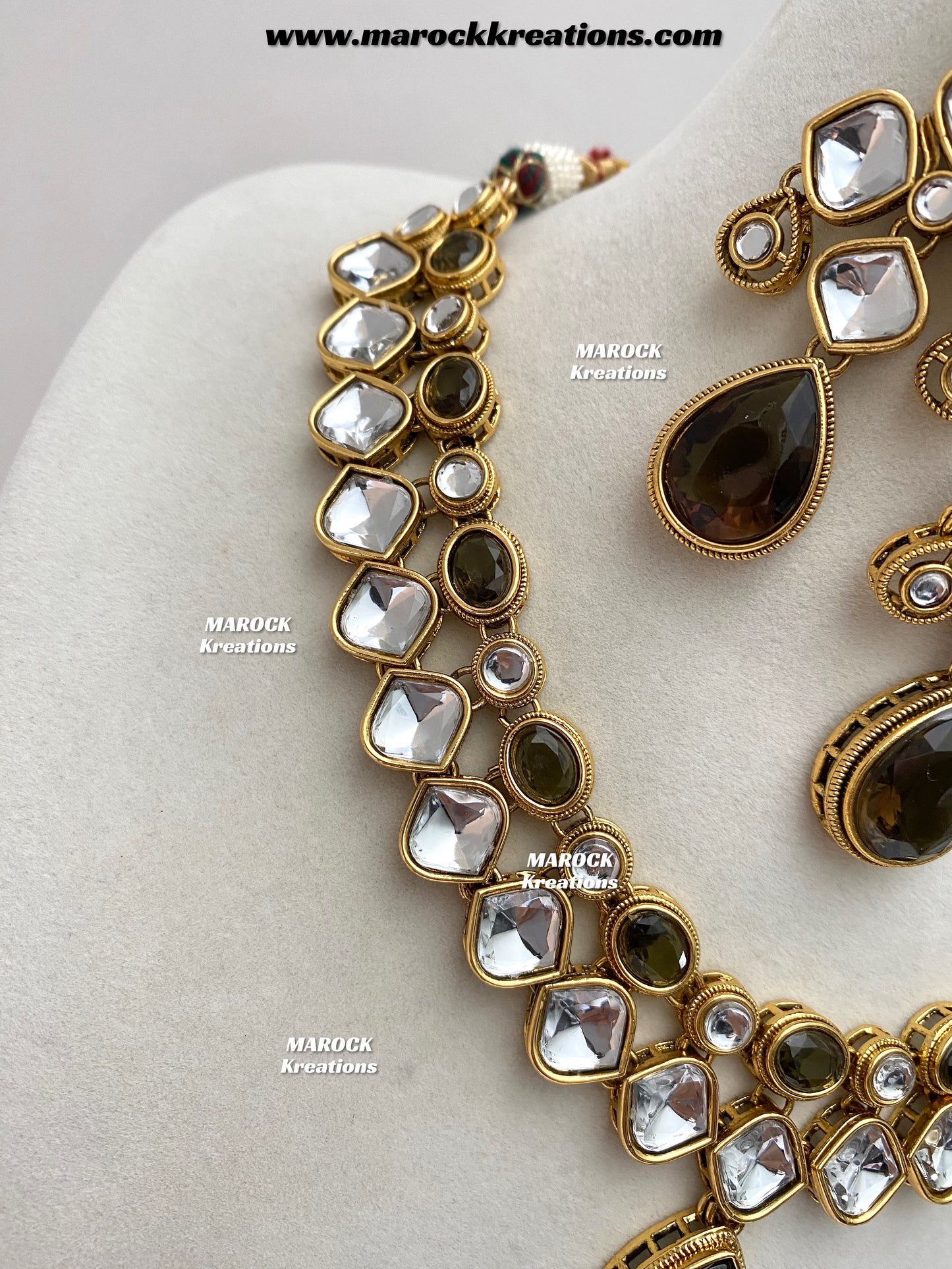Romana Premium Quality Kundan Statement Necklace set