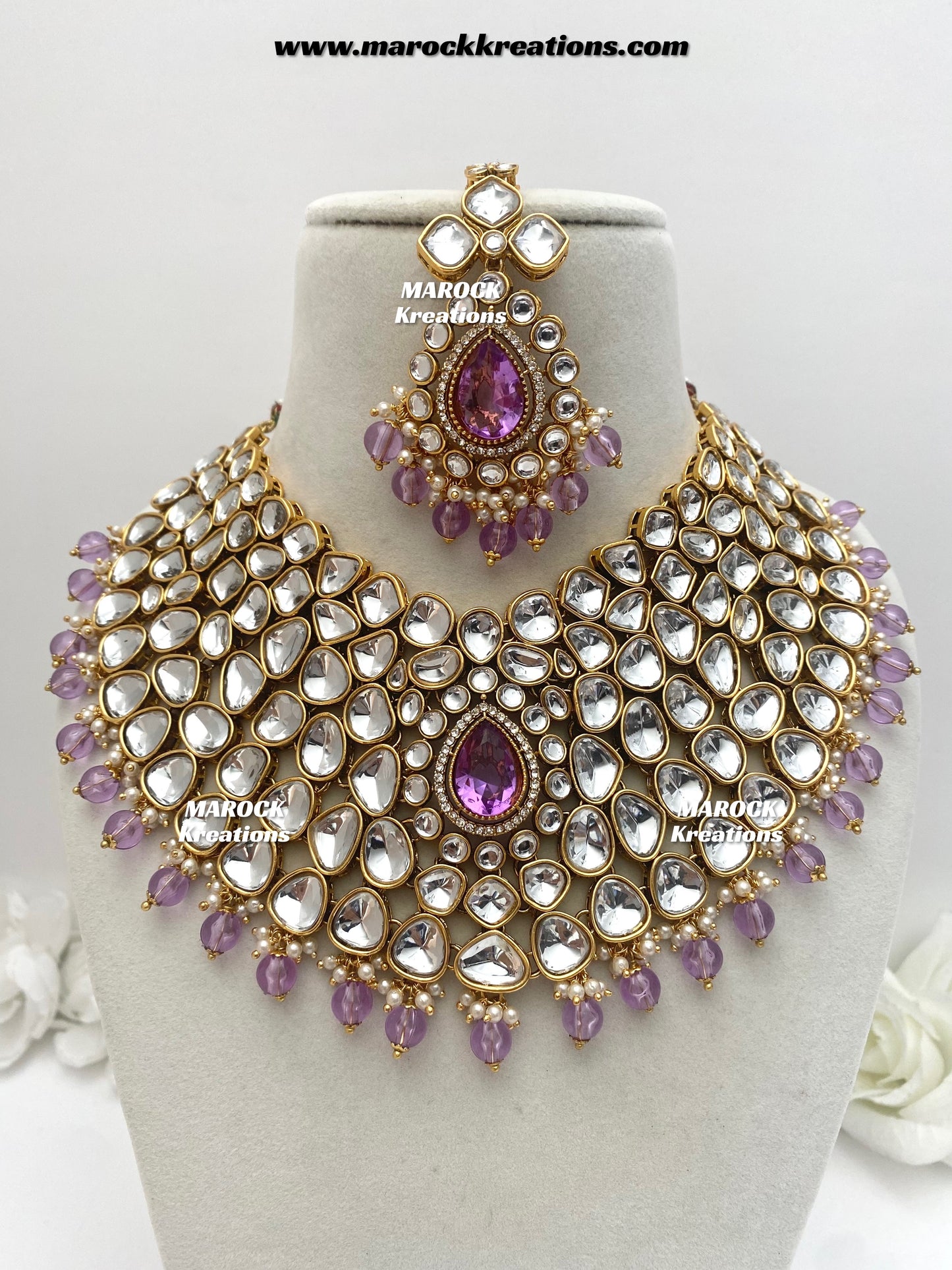 Ruhi Premium Quality Statement Kundan Necklace/Bridal set